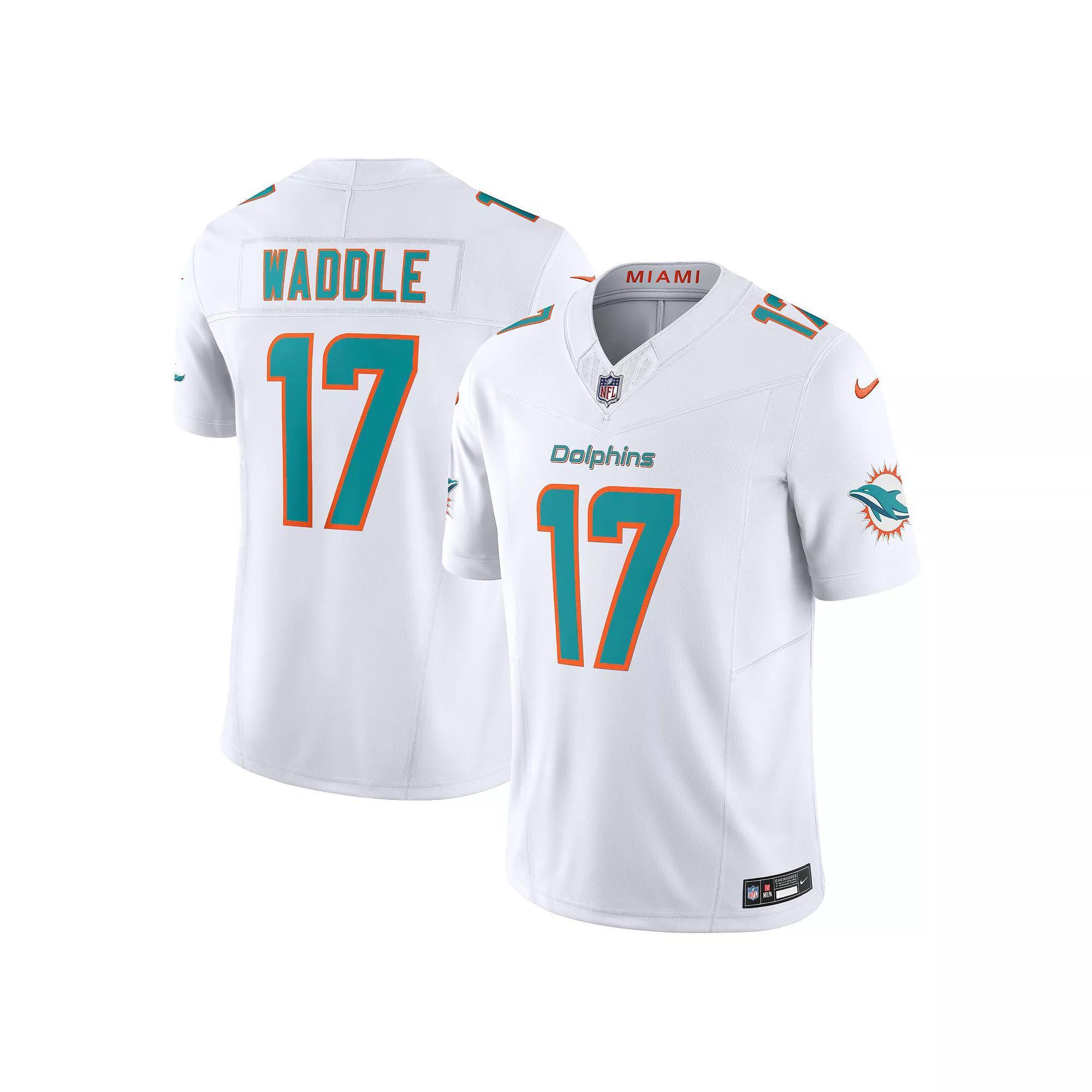 Men's Nike Jaylen Waddle White Miami Dolphins Vapor F.U.S.E. Limited Jersey, Size: 3XL Product Image