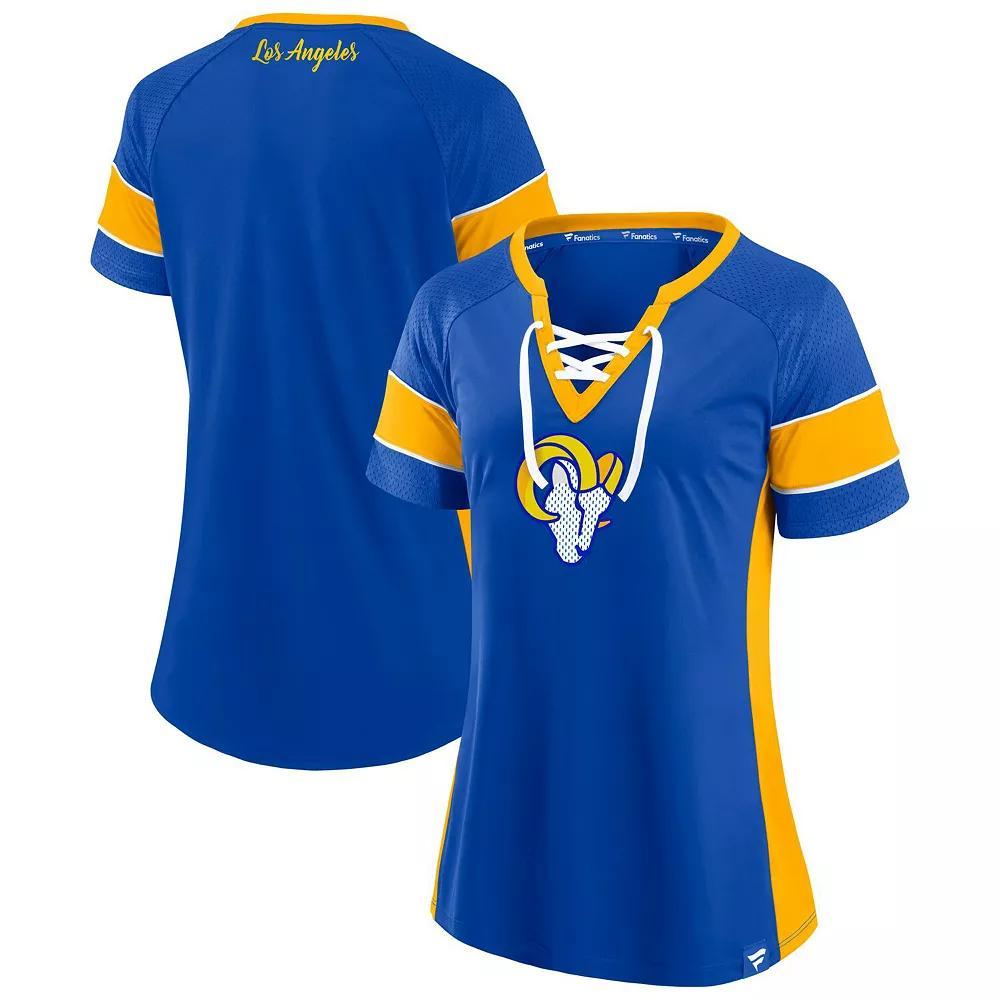 Women's Fanatics  Purple Minnesota Vikings Athena Lace-Up Top, Size: XL Product Image