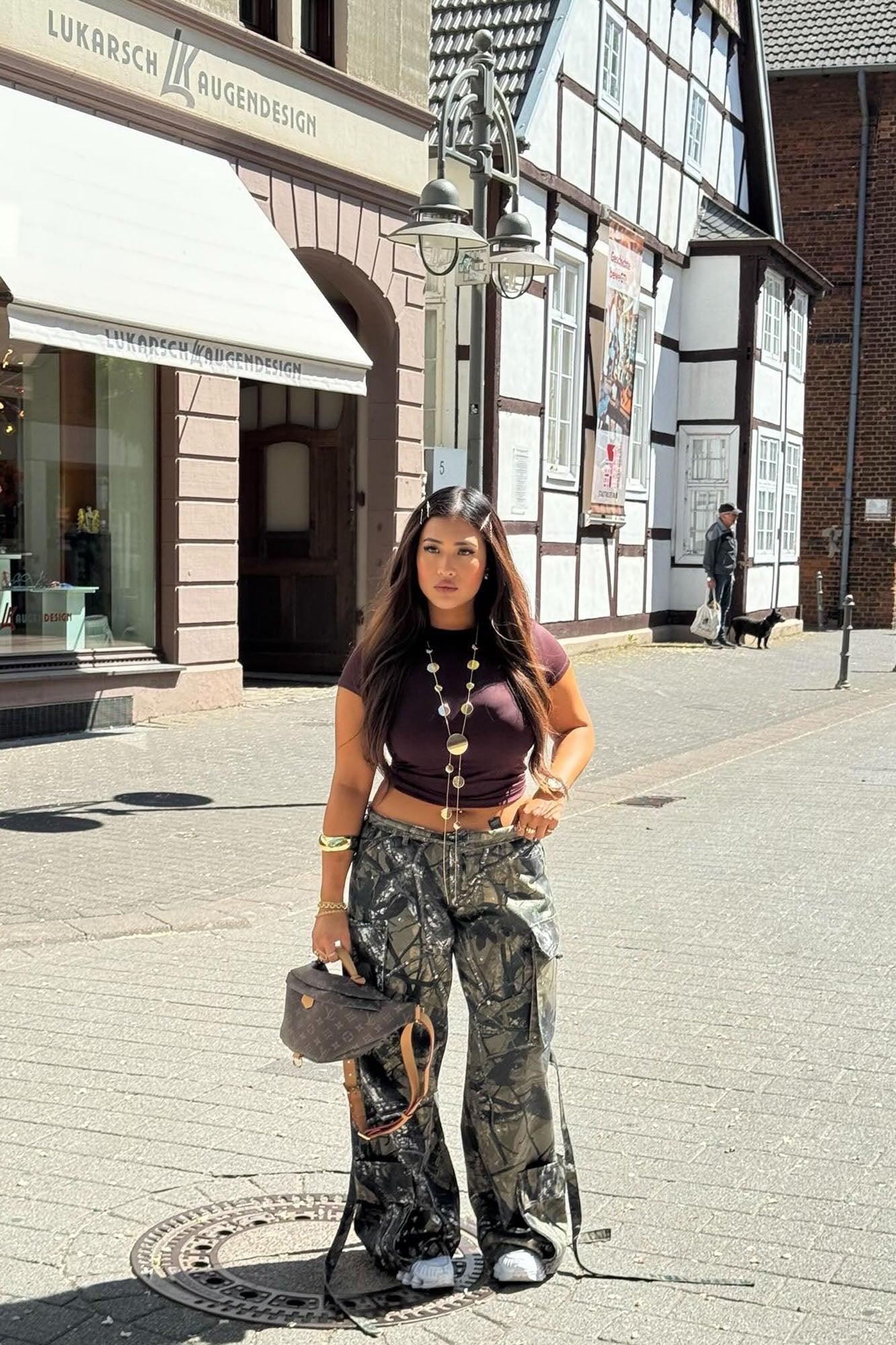 Level You Up Tree Camo Cargo Pant - Olive/combo Product Image