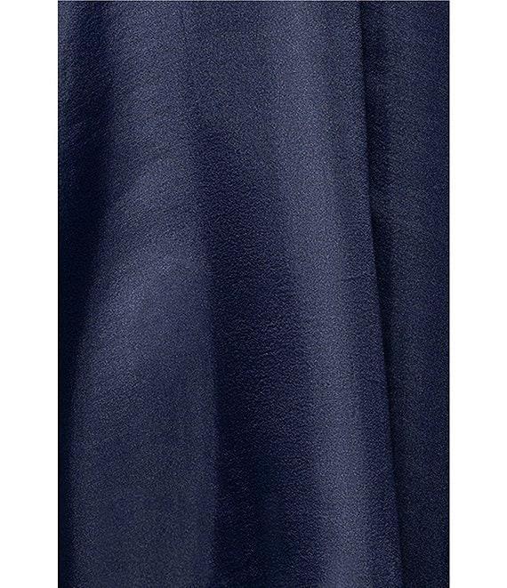 Betsy & Adam Organza Button Down Long Sleeve Gown Product Image