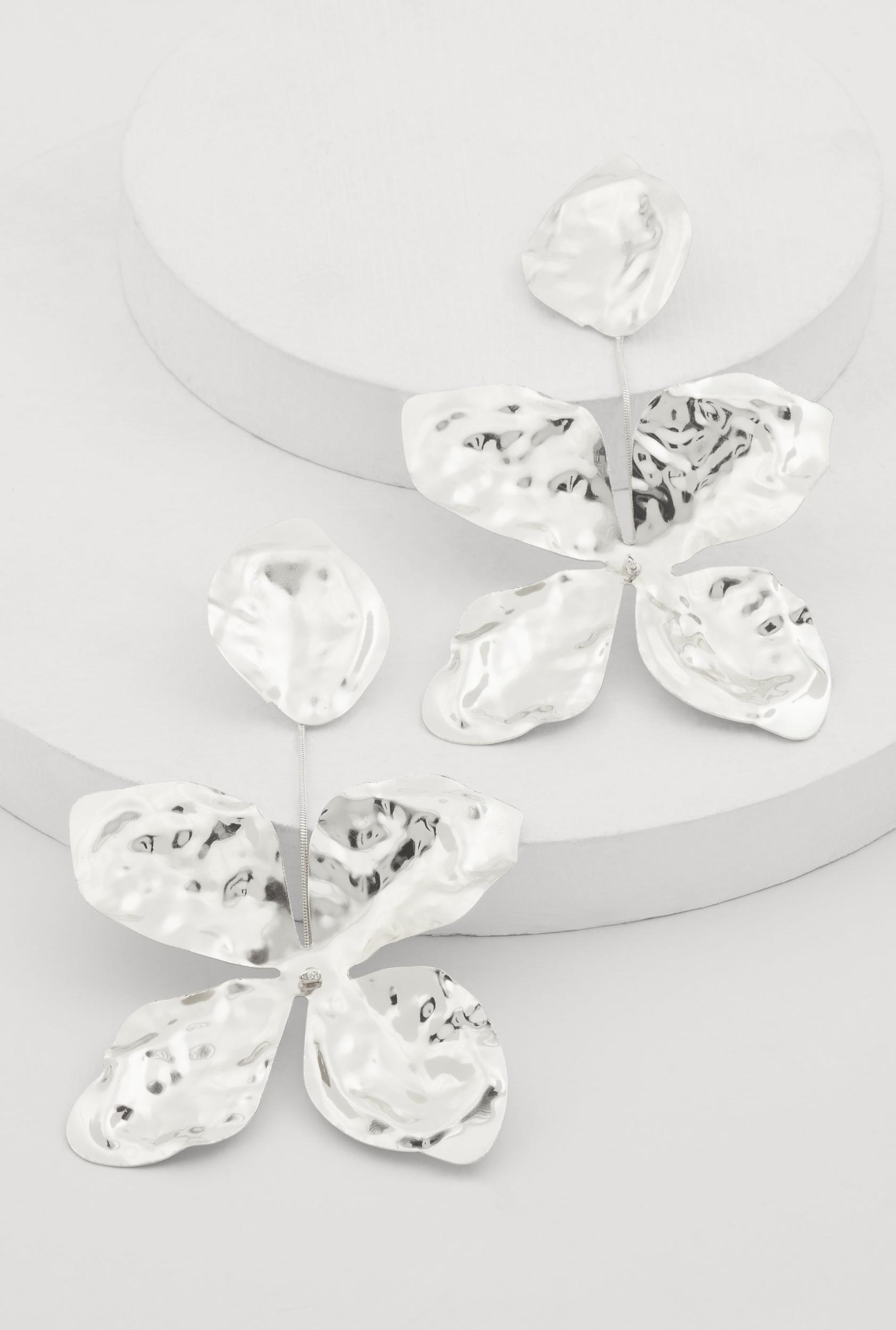 Cubic Zirconia Butterfly Necklace and Stud Earrings Female Product Image