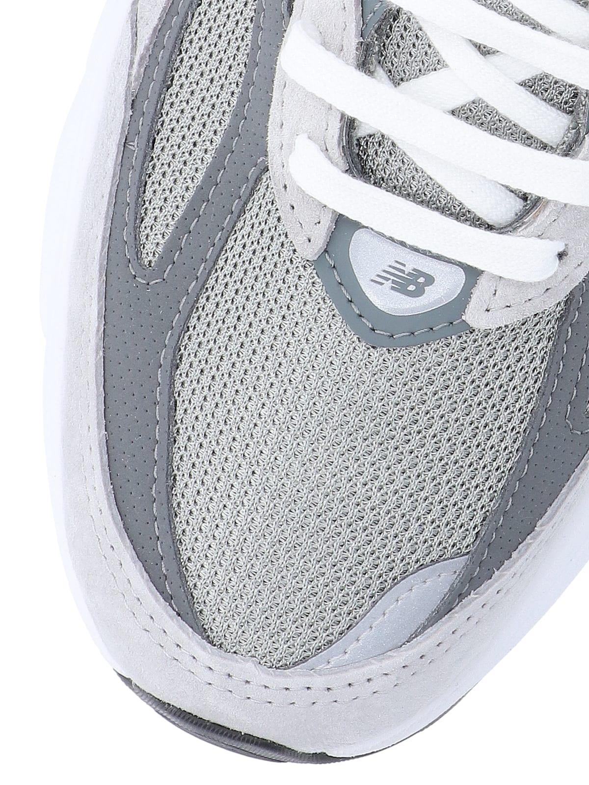 NEW BALANCE Grey Low Top Sneakers With Logo Detail In Suede And Tech Fabric Man Product Image