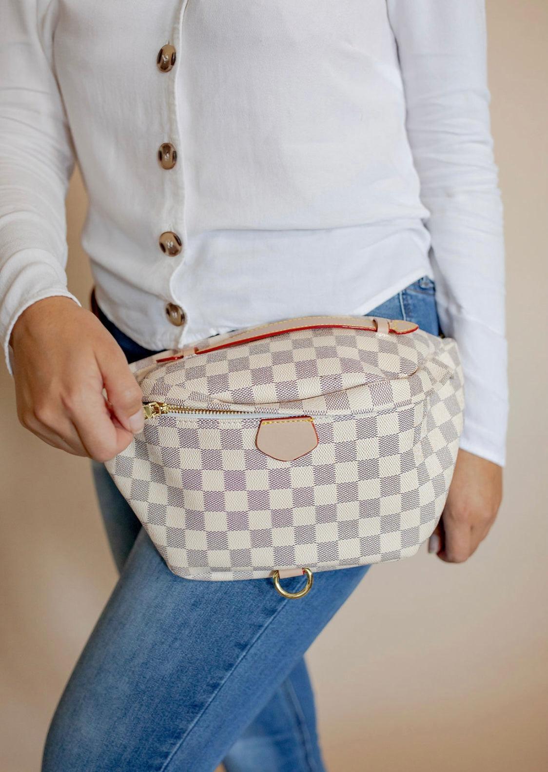18579   Sasha London Check Fanny Pack Product Image