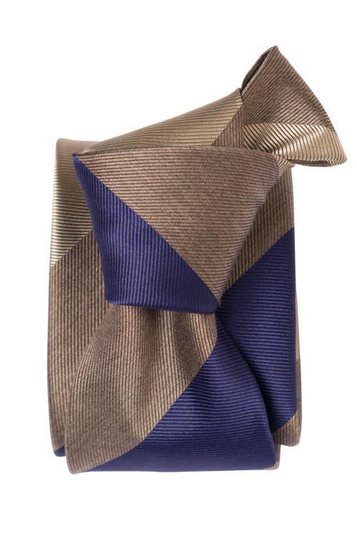 Elizabetta La Vigna - Extra Long Printed Silk Tie for Men in Navy at Nordstrom Product Image