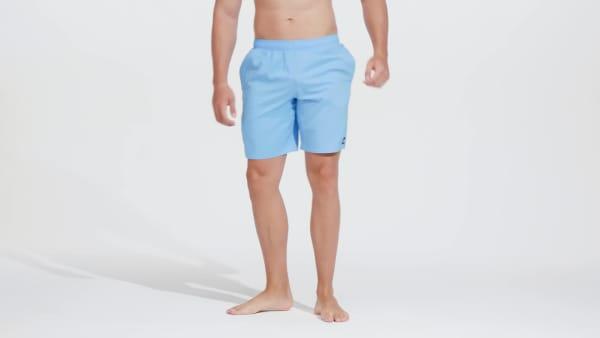 adidas Solid CLX Classic-Length Swim Shorts Blue Burst 2XL Mens Product Image