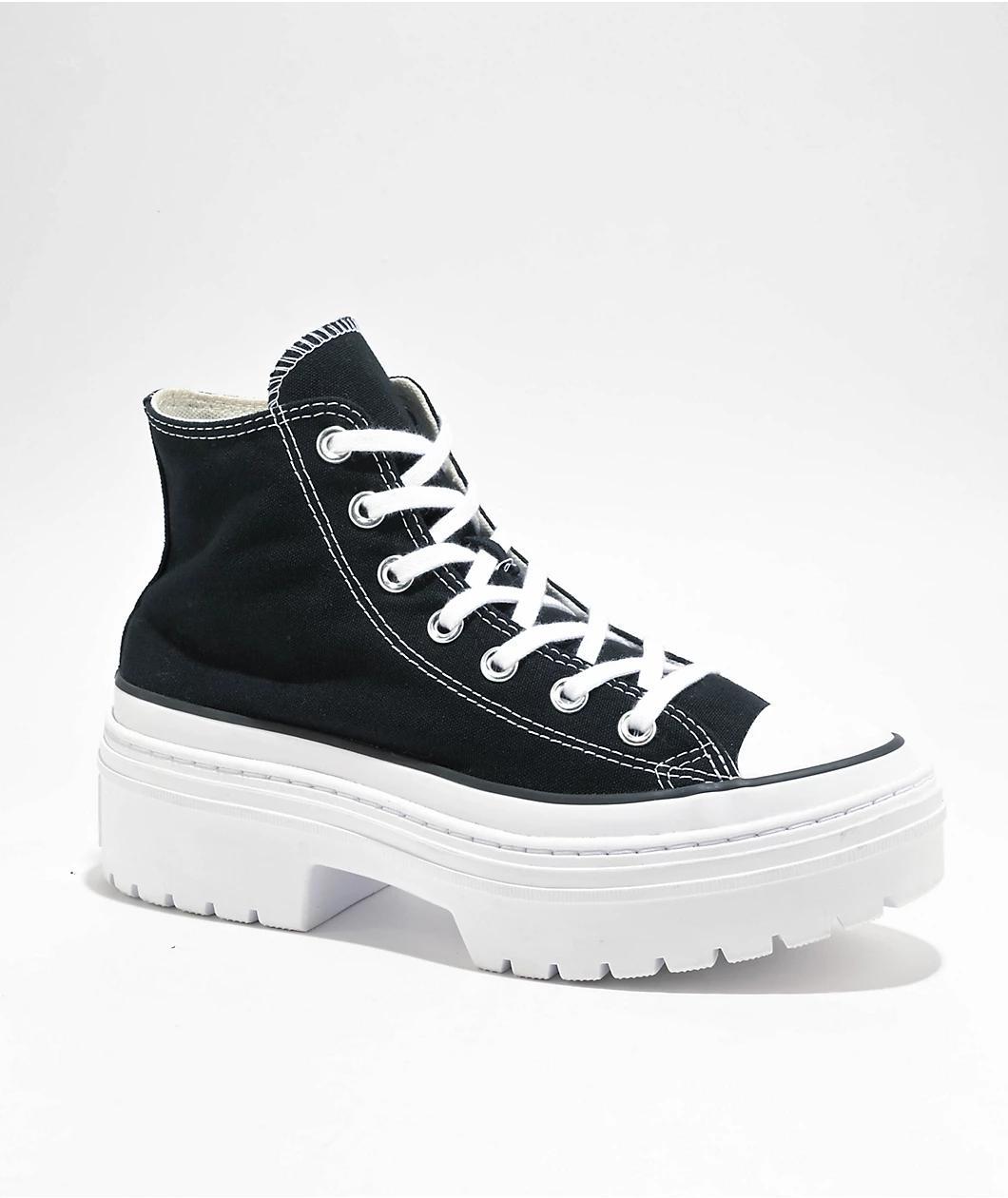Converse Chuck Taylor All Star Lugged Heel Black & White Canvas Shoe Product Image