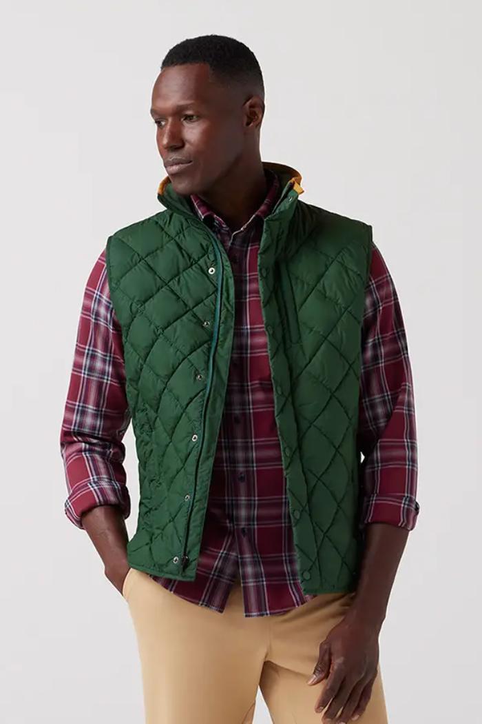 Belmot Vest - Spruce Solid Product Image