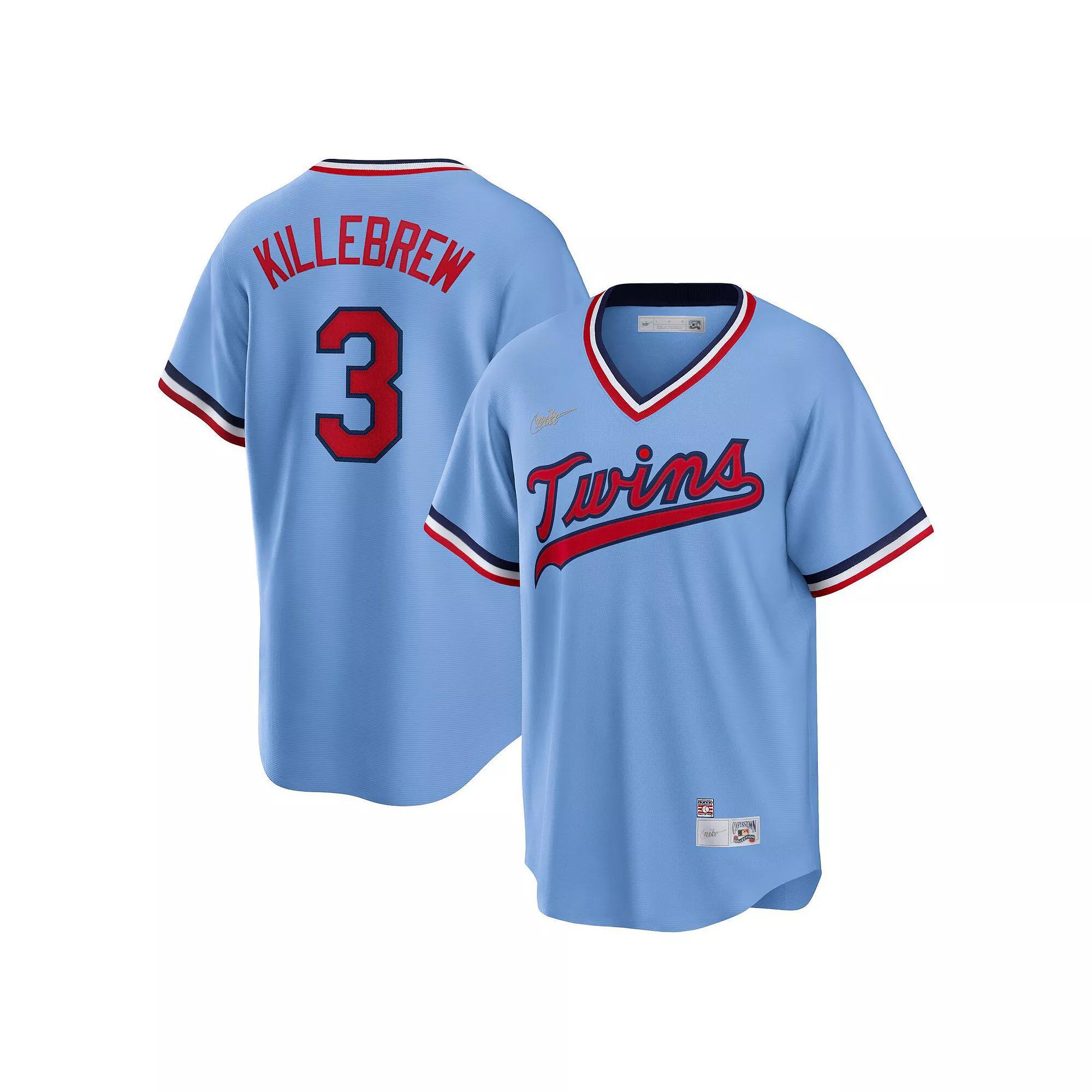 Mens Nike Harmon Killebrew Blue Minnesota Twins Road Cooperstown Collection Player Jersey Product Image