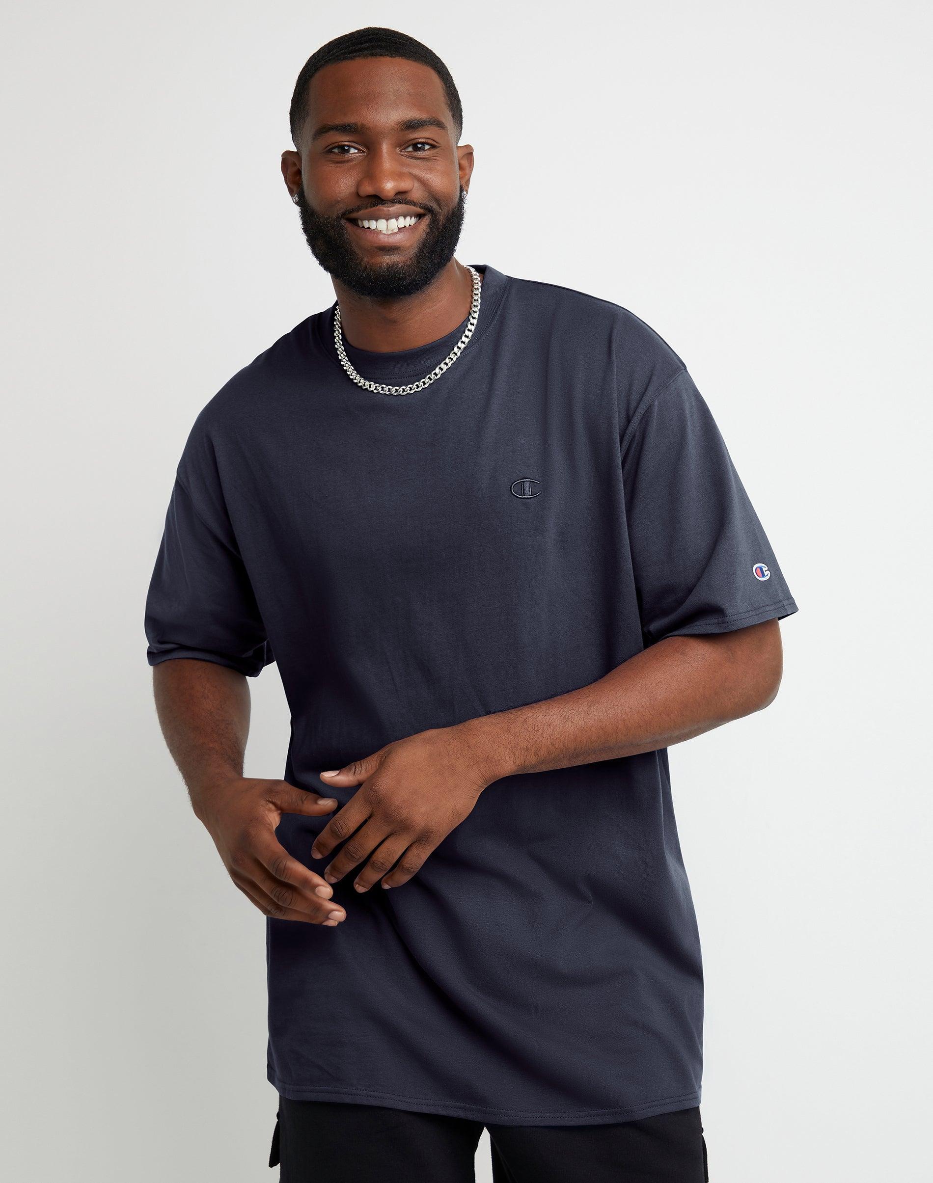 Mens Champion Classic T-Shirt, C Logo (Big & Tall) White 2XT Product Image