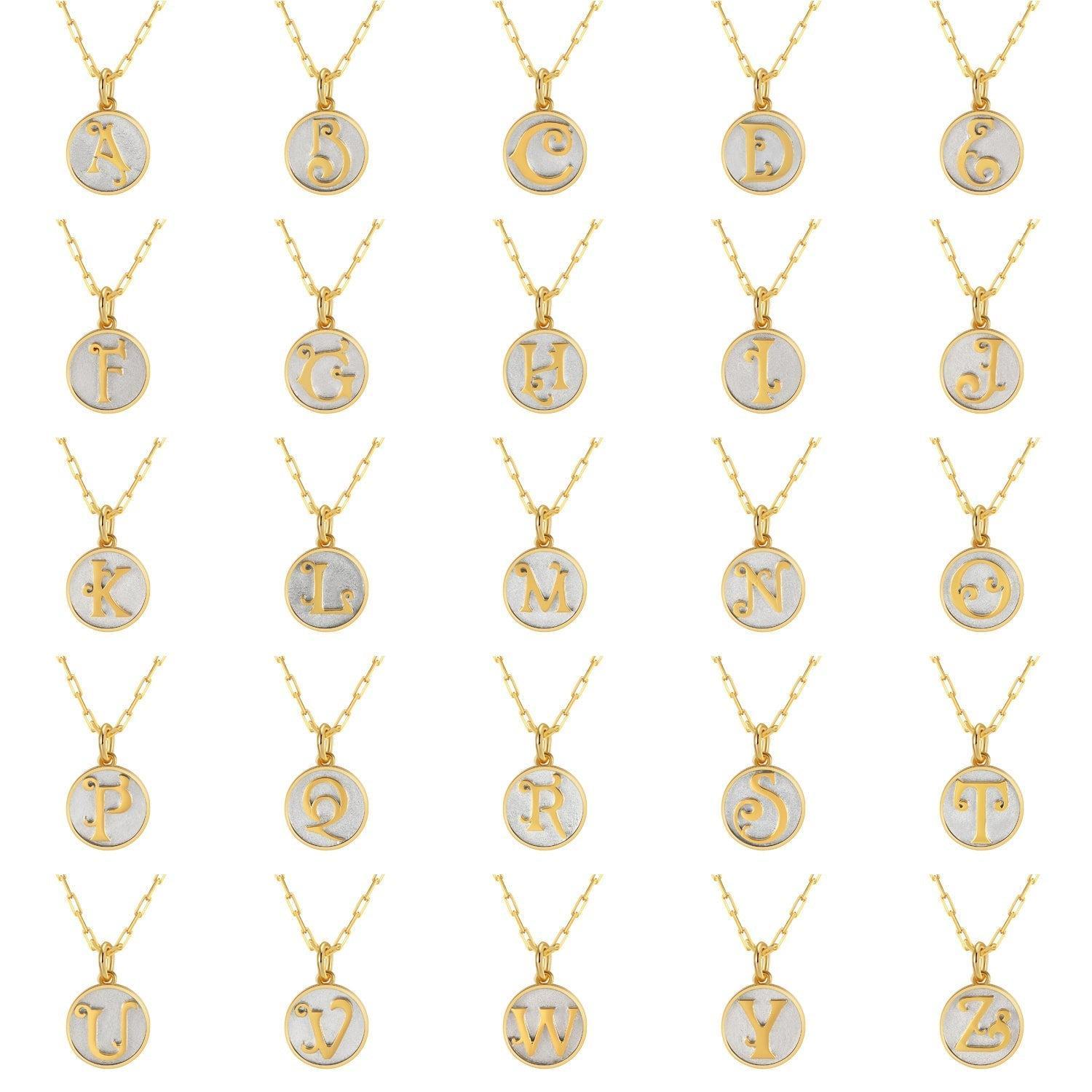 Dainty Fancy Q Initial Pendant Necklace Product Image