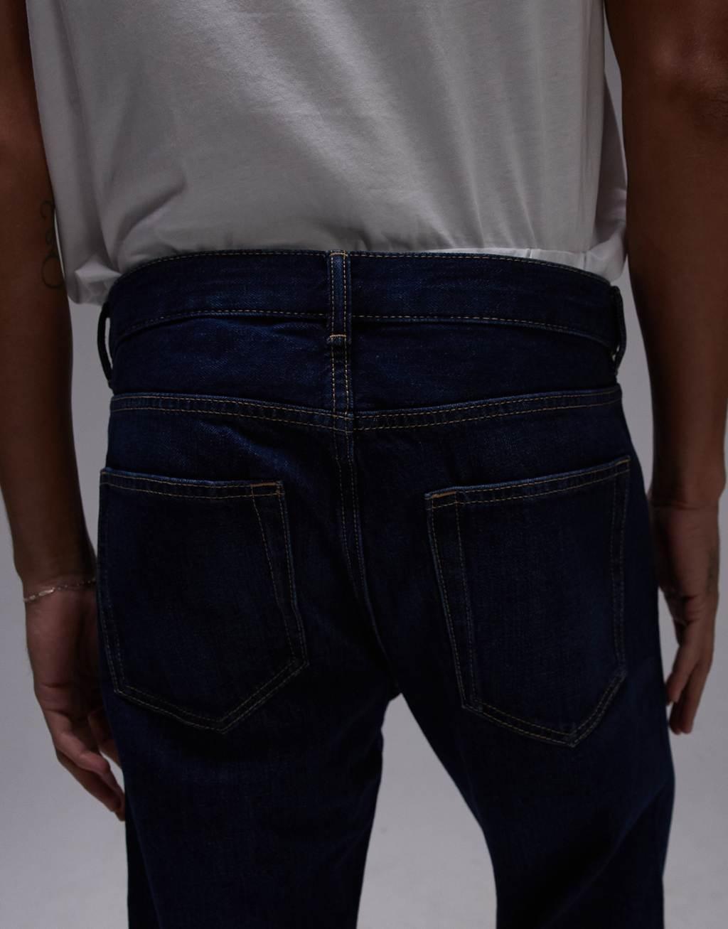 ARKET Park regular straight fit jeans in deep blue wash Product Image