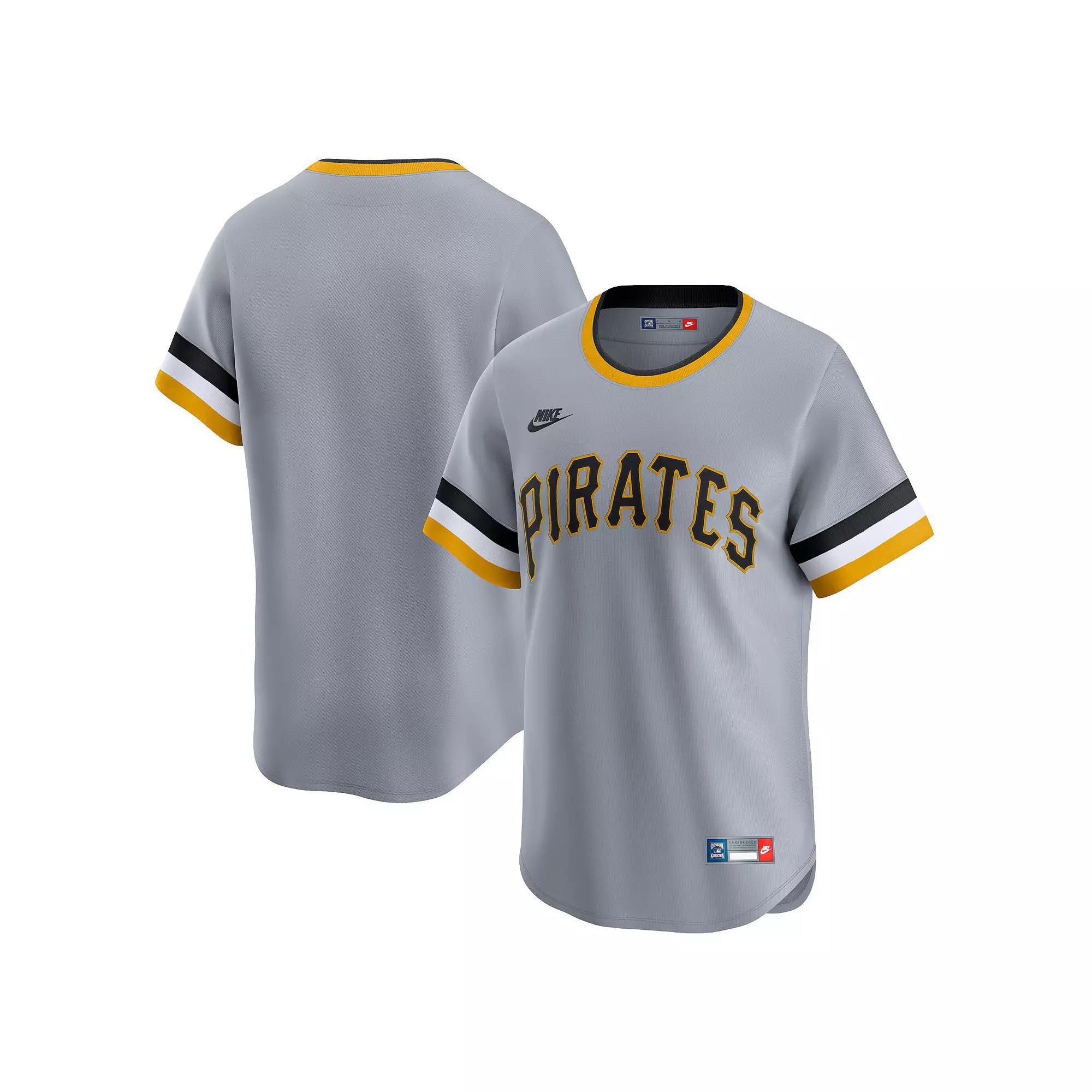 Men's Nike Gray Pittsburgh Pirates Cooperstown Collection Limited Jersey, Size: Large, Grey Product Image