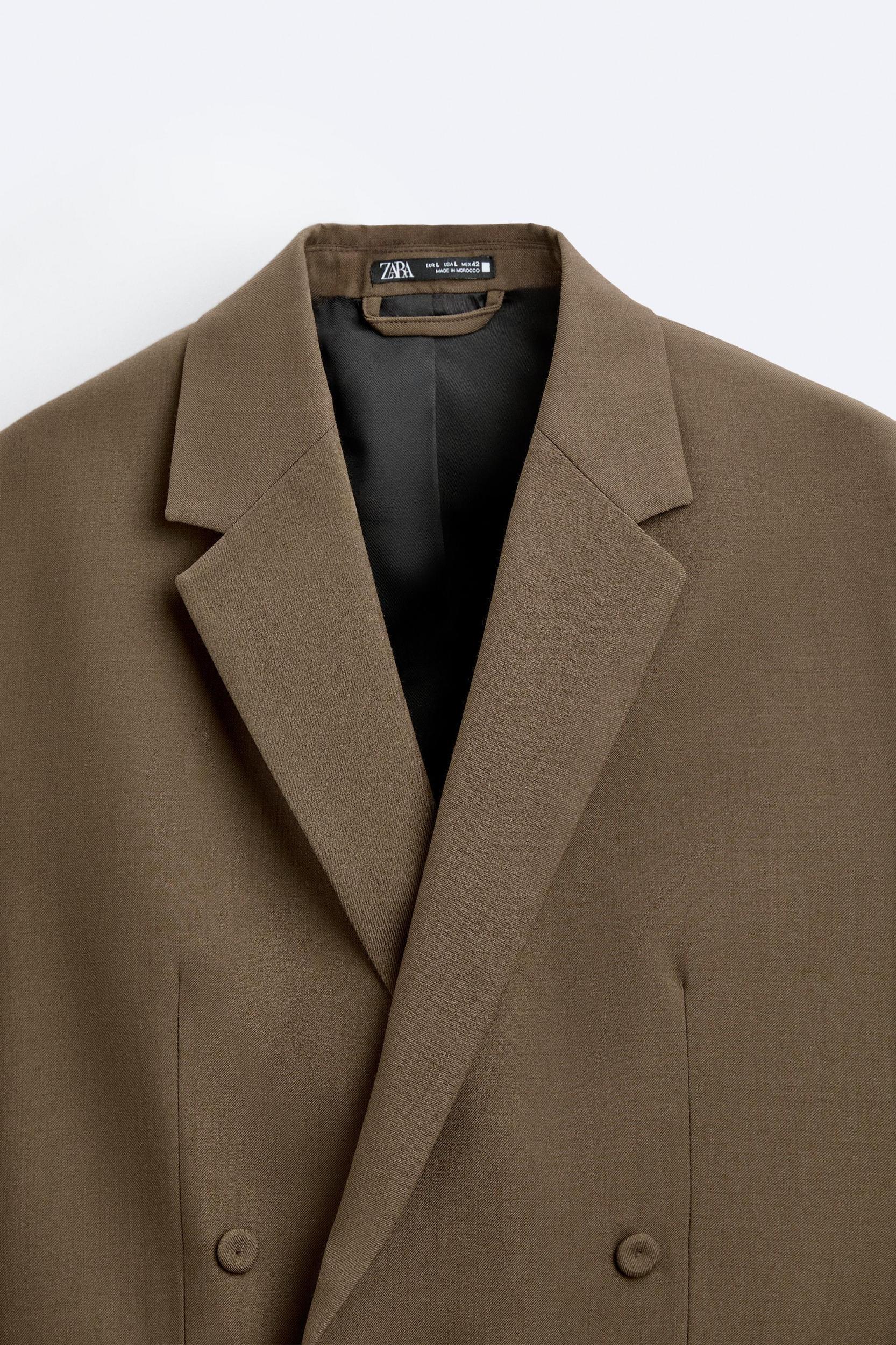 WOOL BLEND CROPPED FIT BLAZER Product Image