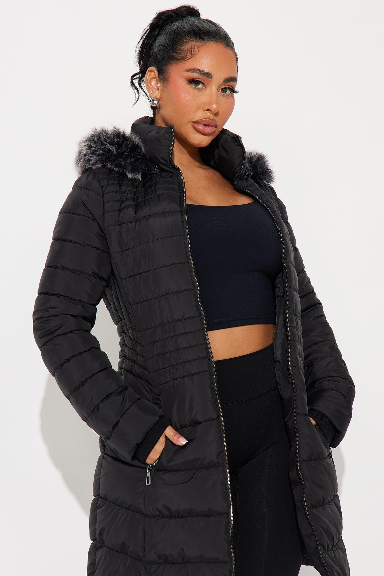 Caught In The Cold Puffer Coat - Black Product Image