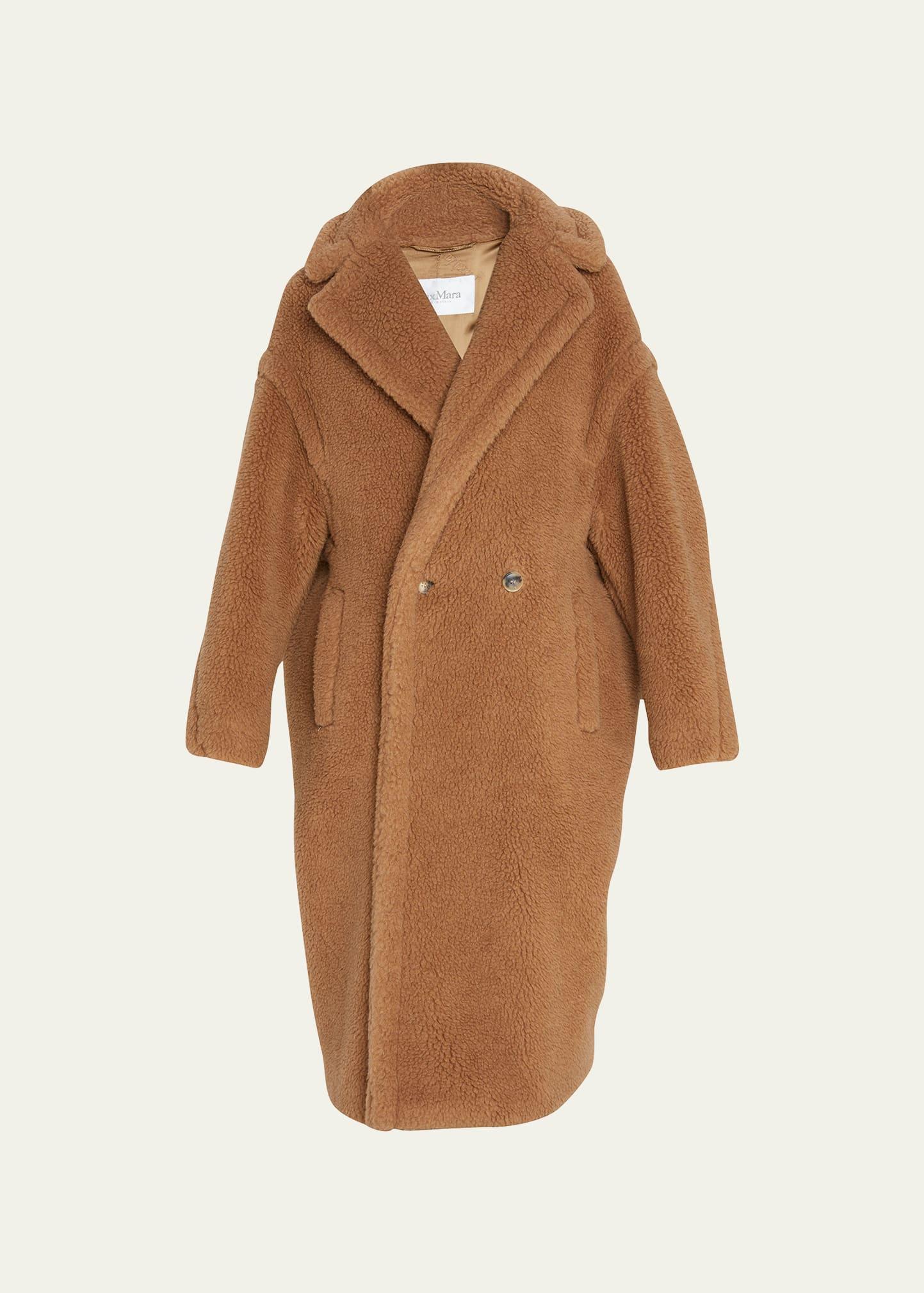 Double-Breasted Hair Blend Teddy Coat Product Image