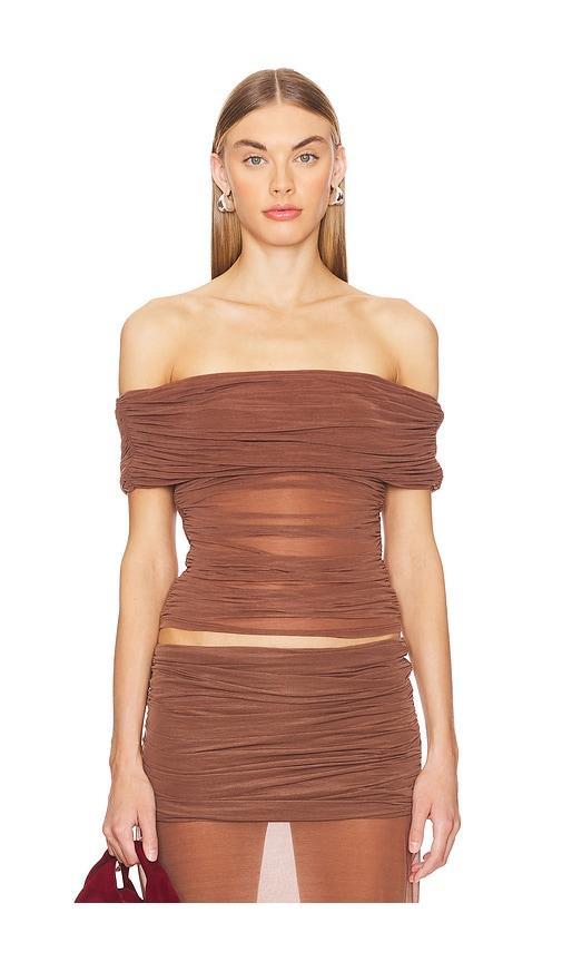 Lovers and Friends Bella Top in Brown Product Image