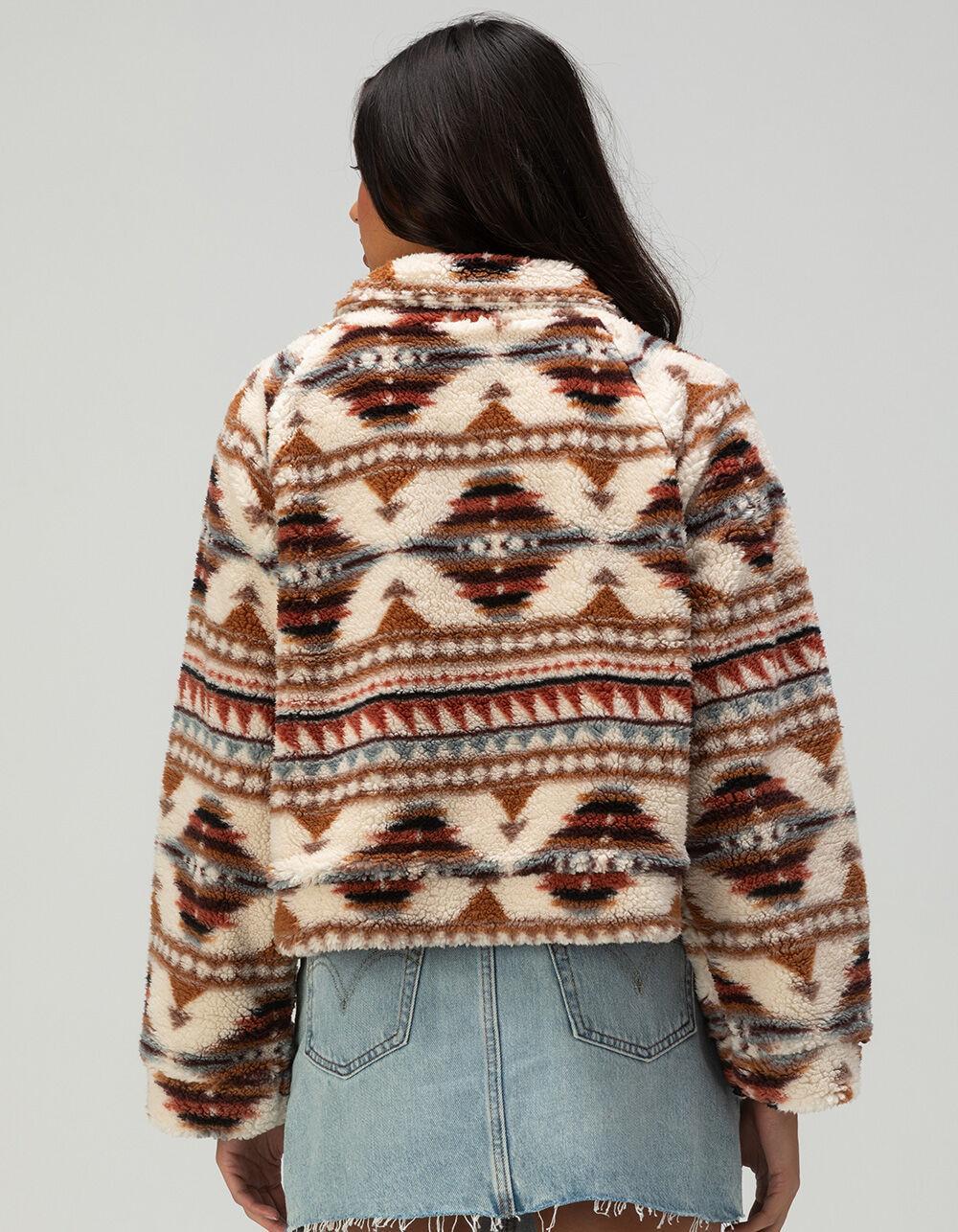 O'NEILL Rori Printed Sherpa Womens Jacket - Cream Combo Product Image