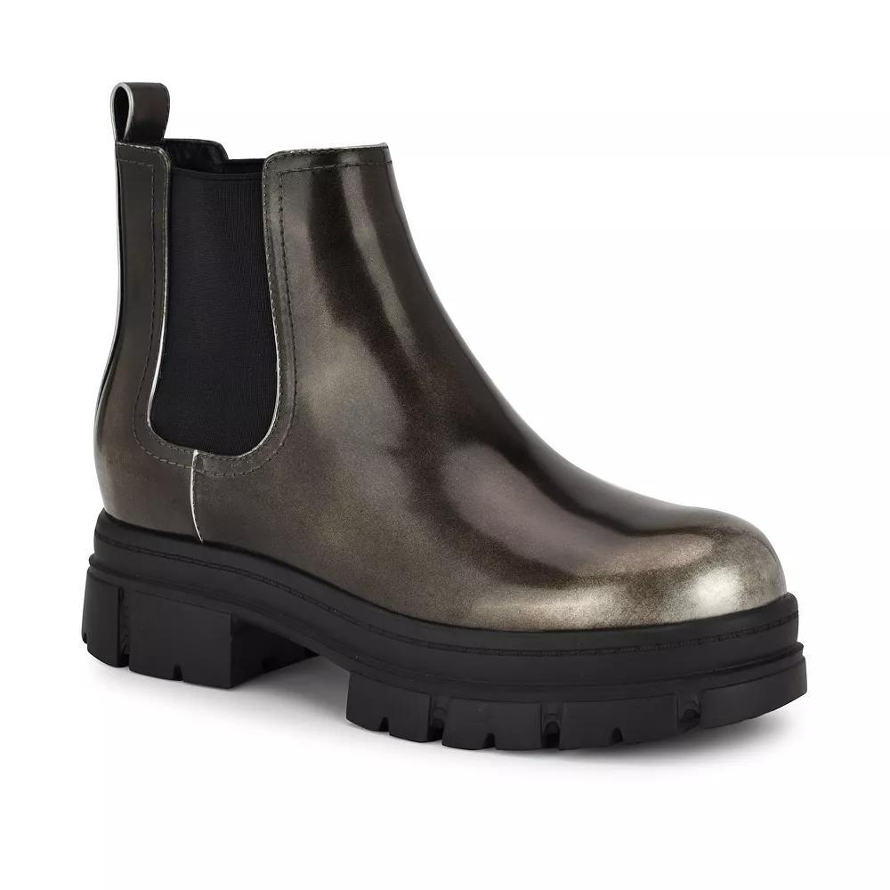 Nine West Kimma Women's Ankle Boots, Size: 7, Silver Black Product Image