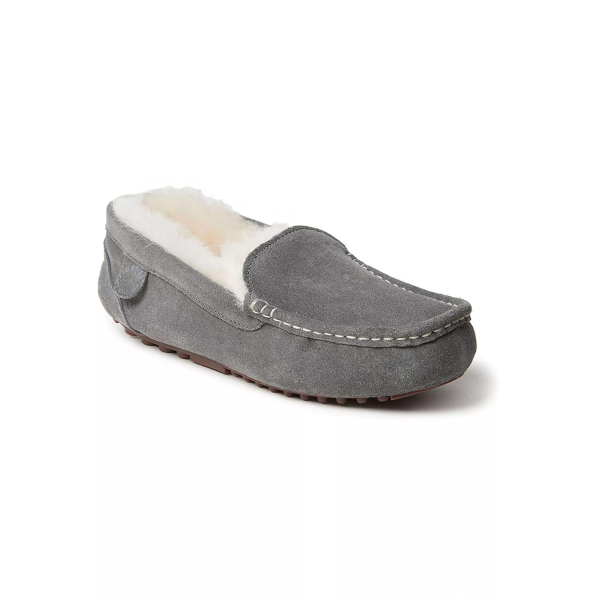 Fireside By Dearfoams Mel Wool-Lined Women's Moccasin Slippers, Size: 9, Dusty Pink Product Image