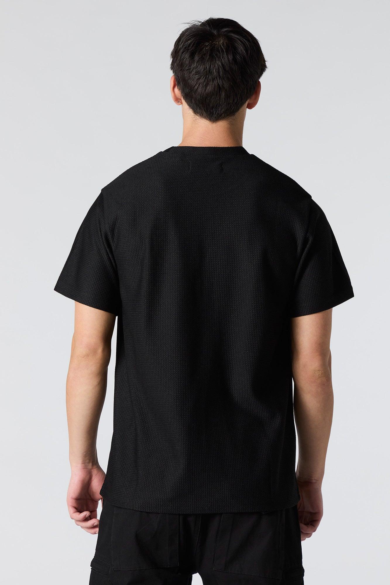 Textured Crewneck T-Shirt Male Product Image