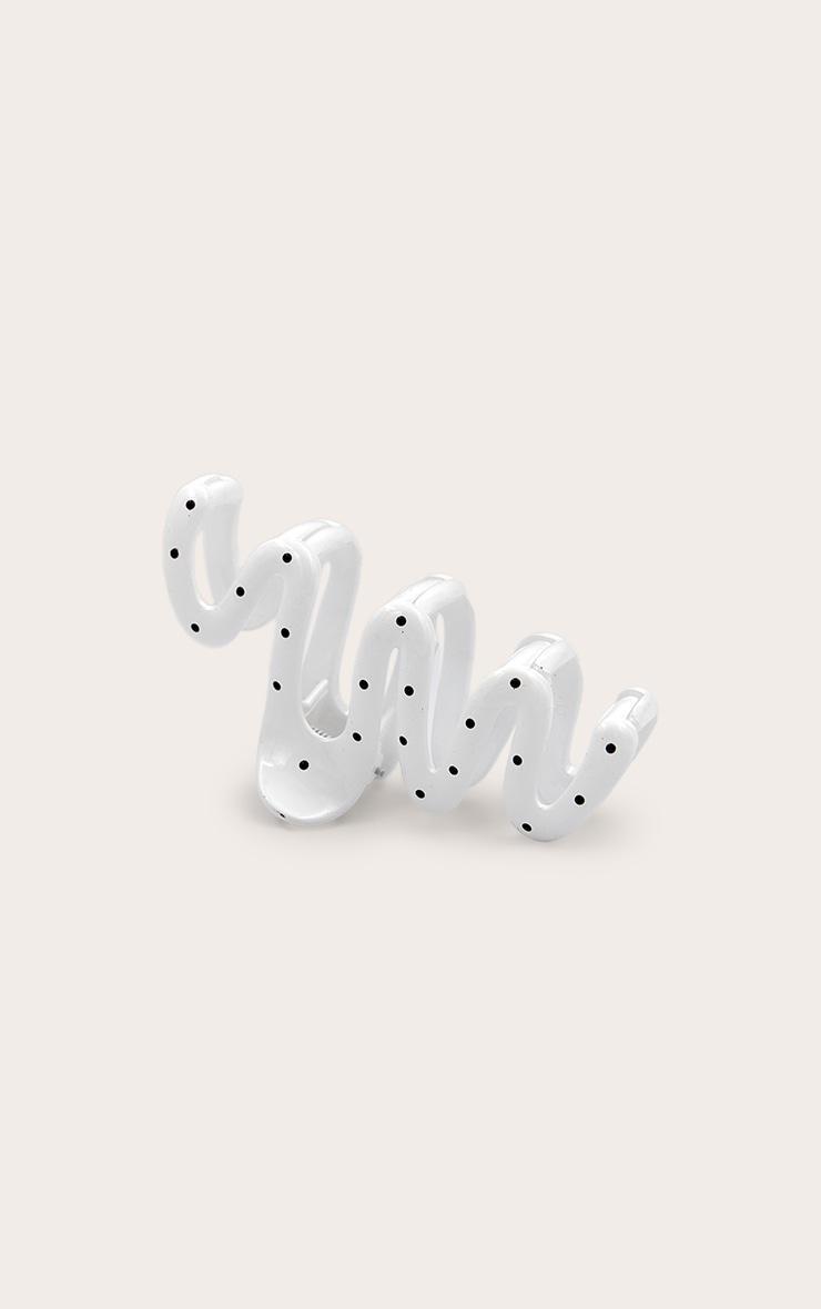 White Polka Hair Claw Clip Product Image