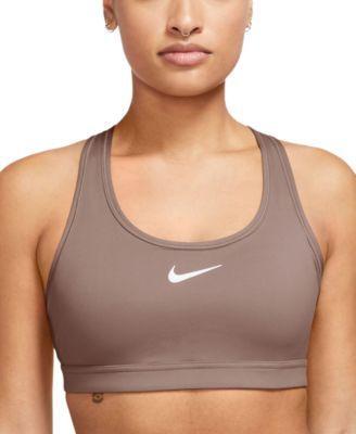 Nike Women's Swoosh Medium Support Sports Bra in White/White Size 2XL 100% Polyester/Spandex Product Image