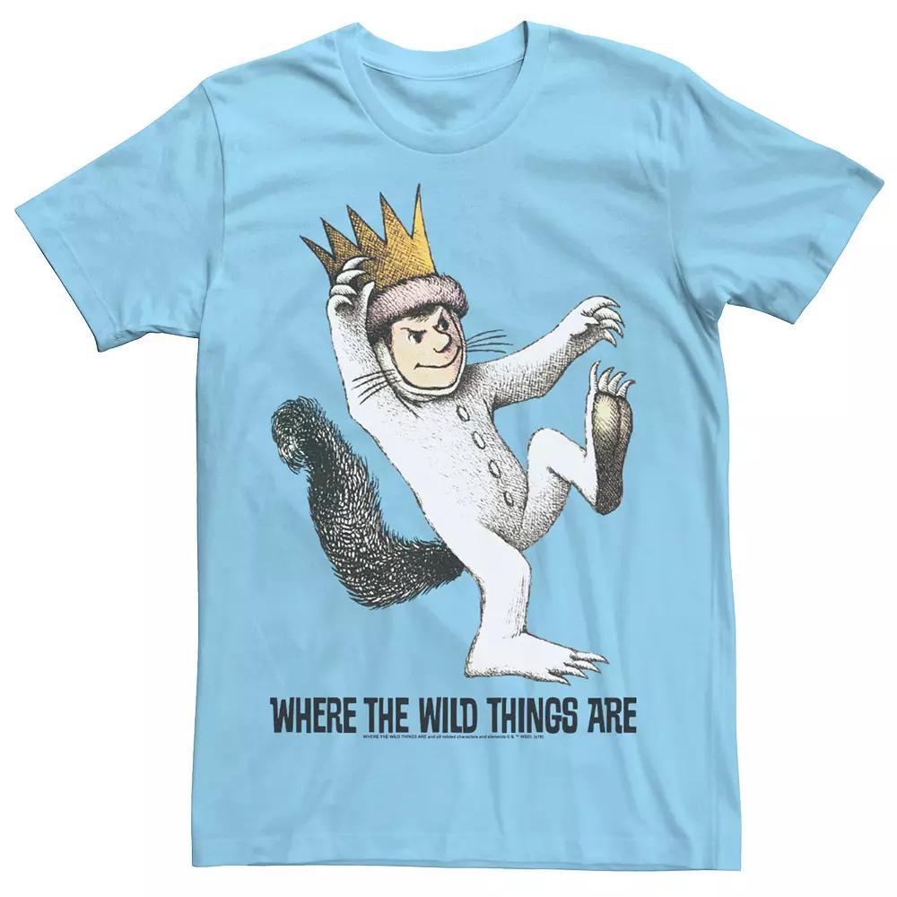 Men's Where The Wild Things Are Big Max Portrait Tee, Size: Small, Light Blue Product Image