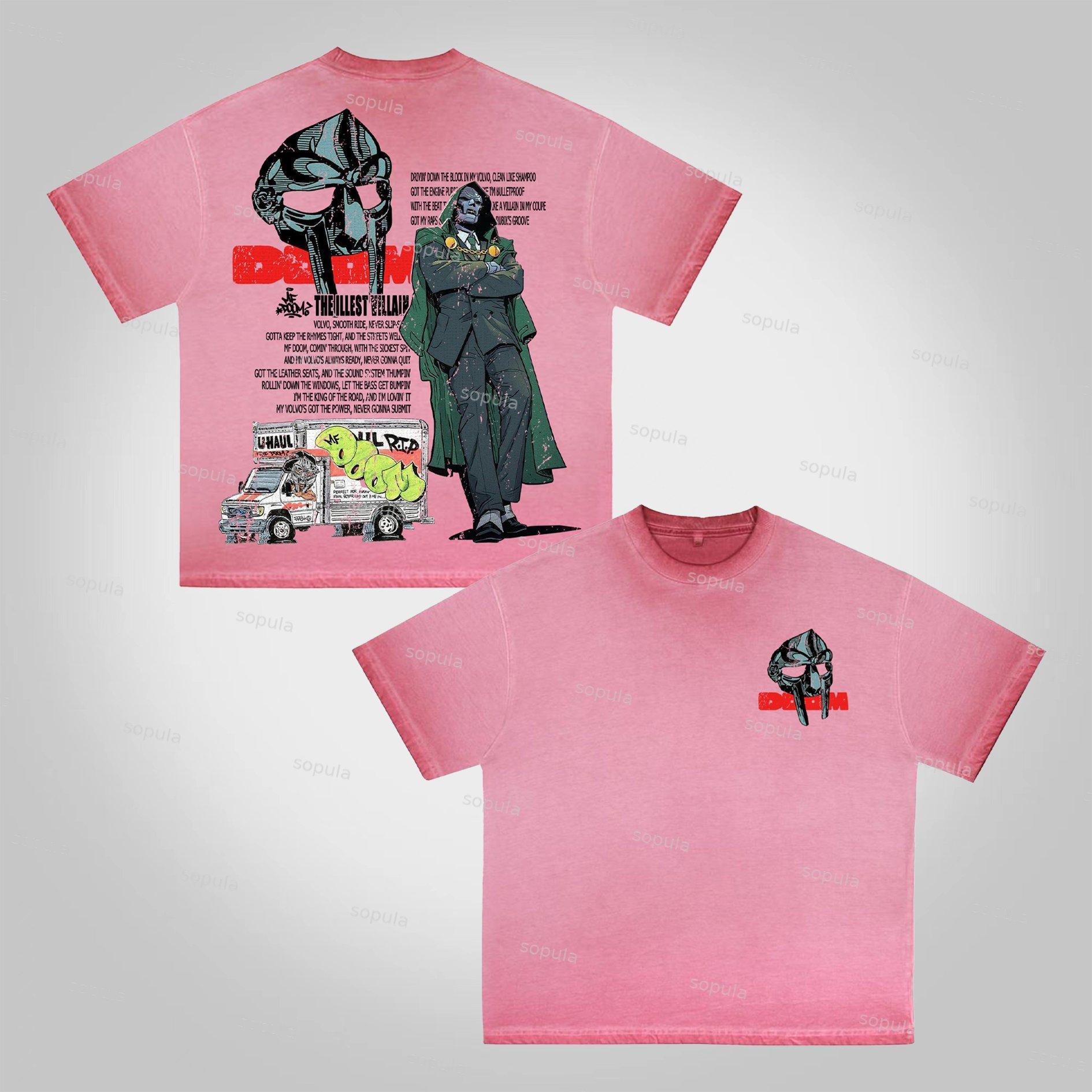 Sopula Vintage The Illest Villain Mf Doom Graphic Print Washed Cotton T-Shirt Product Image