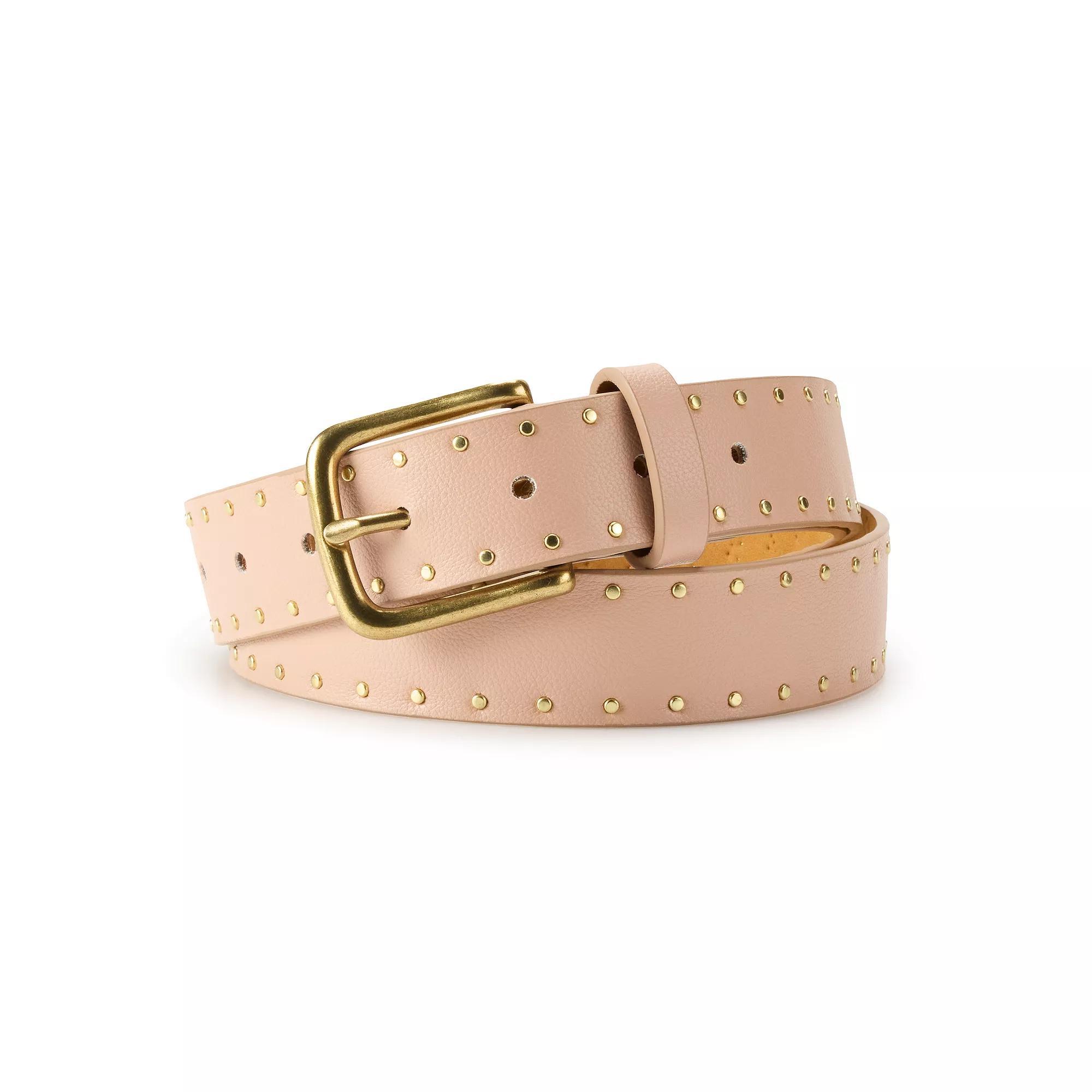 Women's Sonoma Goods For Life® Studded Belt, Size: Small, Blush Product Image