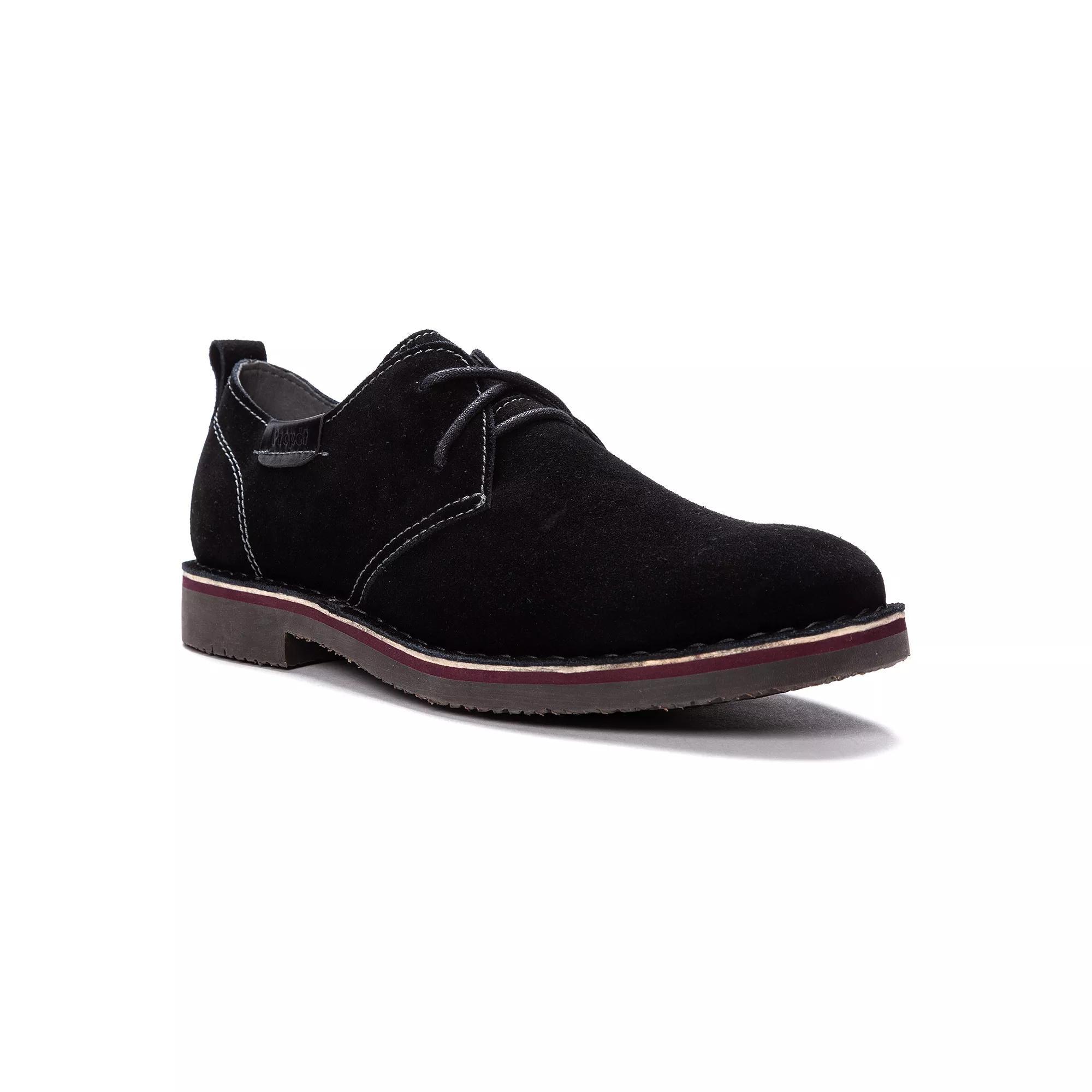 Propet Finn Men's Suede Oxford Shoes, Size: 8.5, Black Product Image