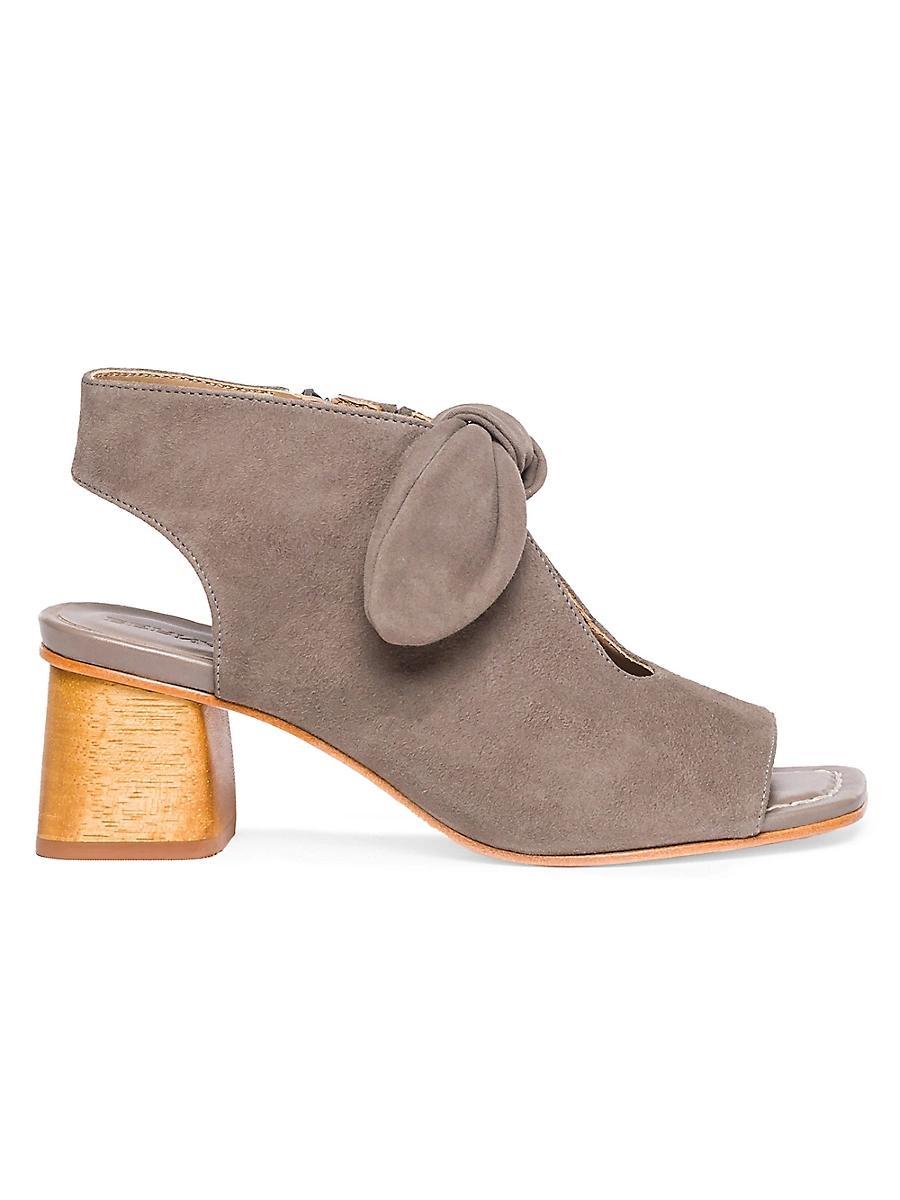 Lizzie Suede Knot Zip Sandals Product Image