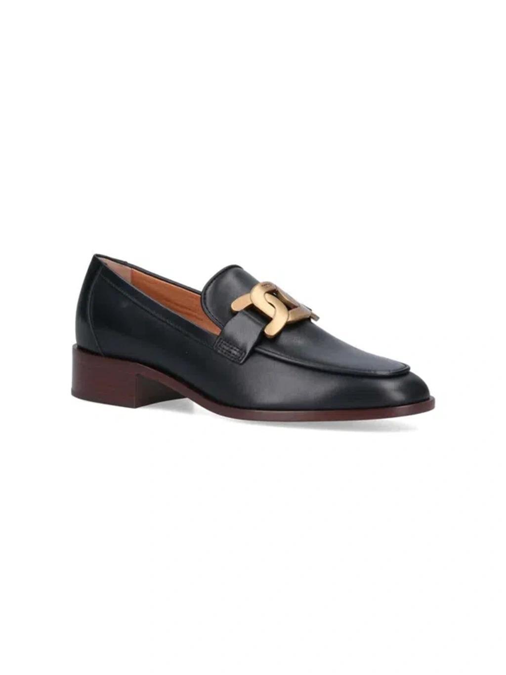 TOD'S Loafers In Leather In Nero Product Image
