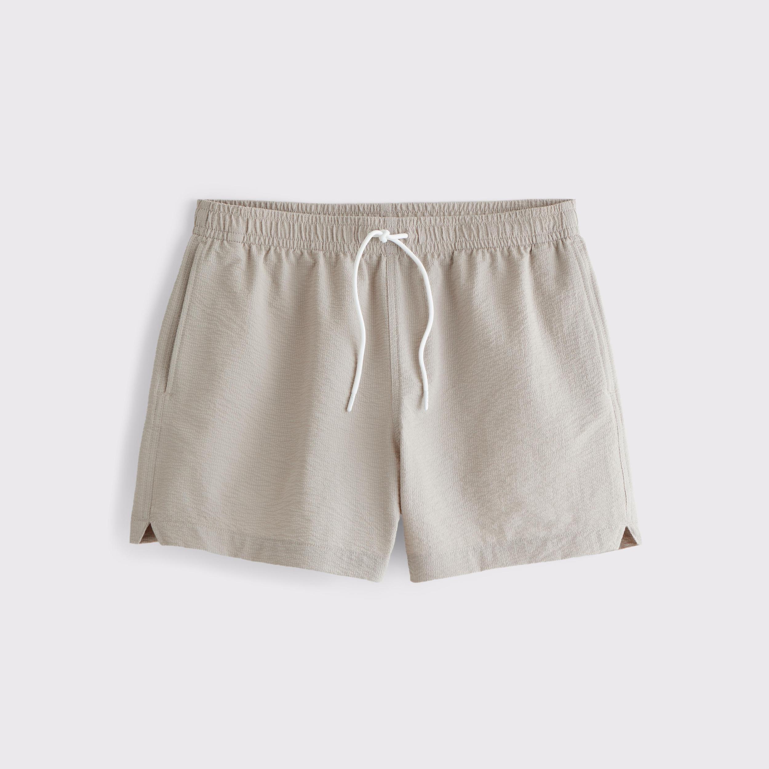 Pull-On Wide Seersucker Swim Trunk Product Image