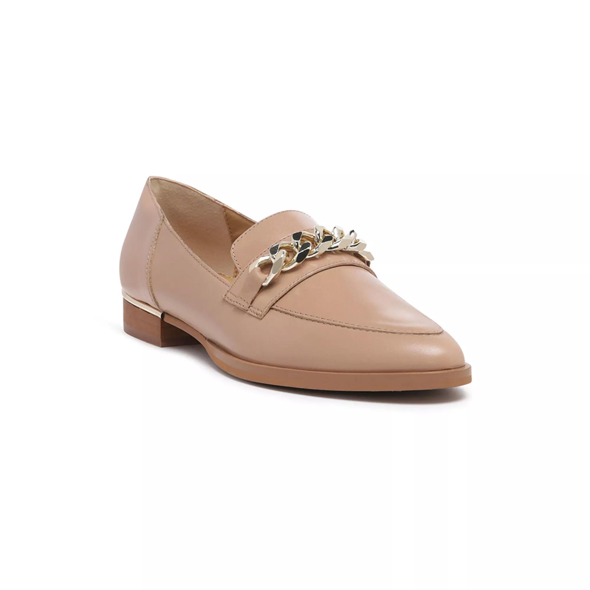 Rag & Co Pola Women's Leather Chain Link Loafers, Size: 11, Beige Product Image