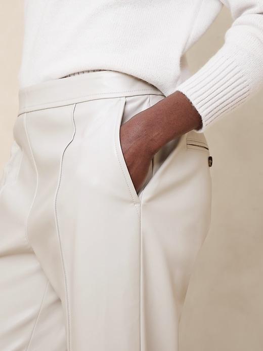 Vegan Leather Tapered Pant Product Image