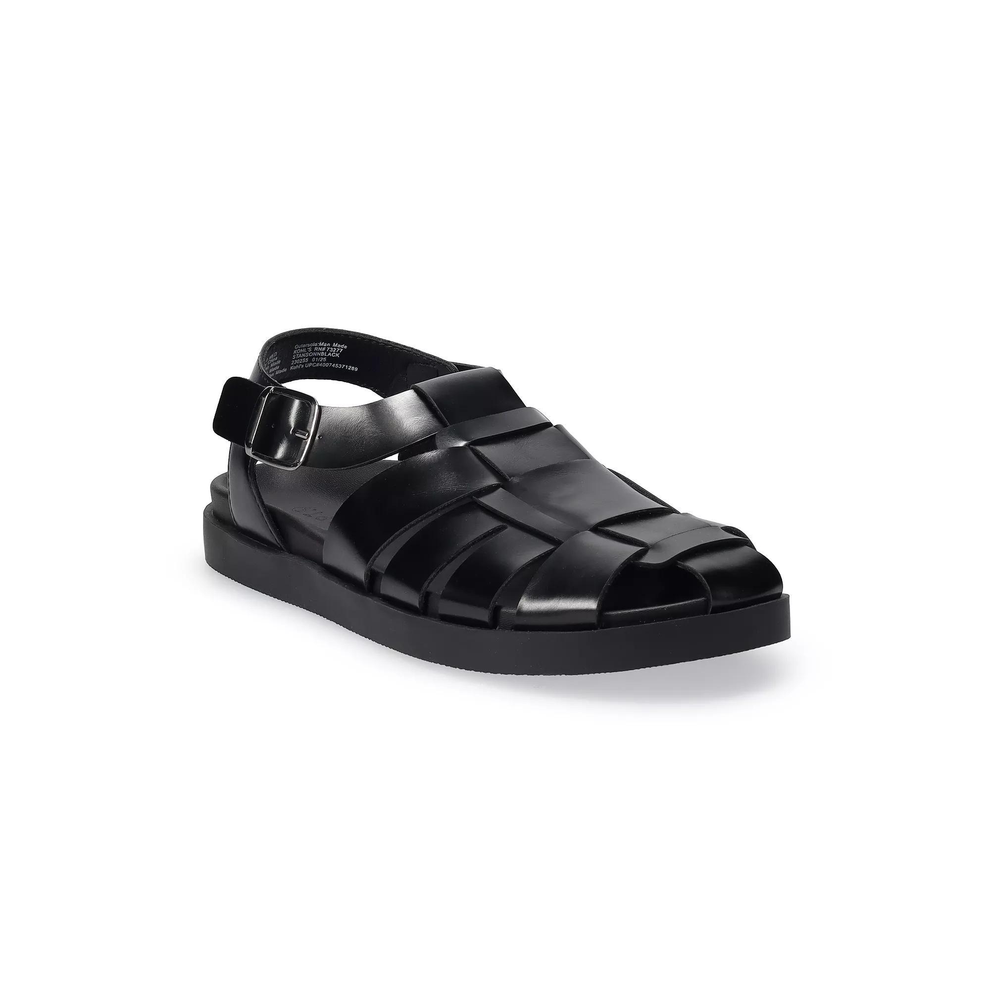 Apt. 9® Stanson Fisherman Men's Dress Sandals, Size: 10.5, Black Product Image