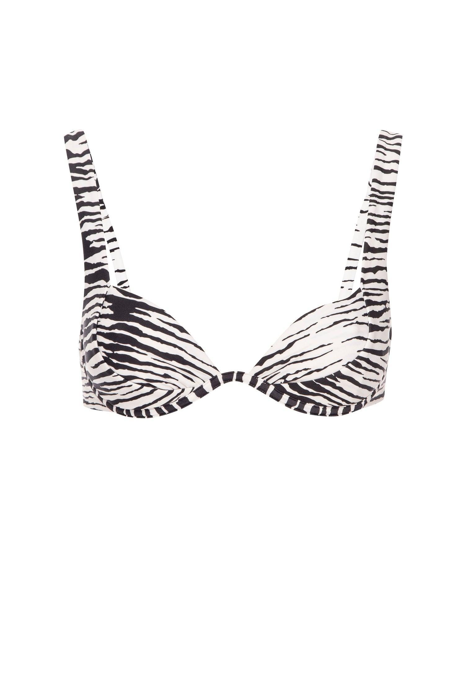 CORA BIKINI TOP - ZEBRA Product Image