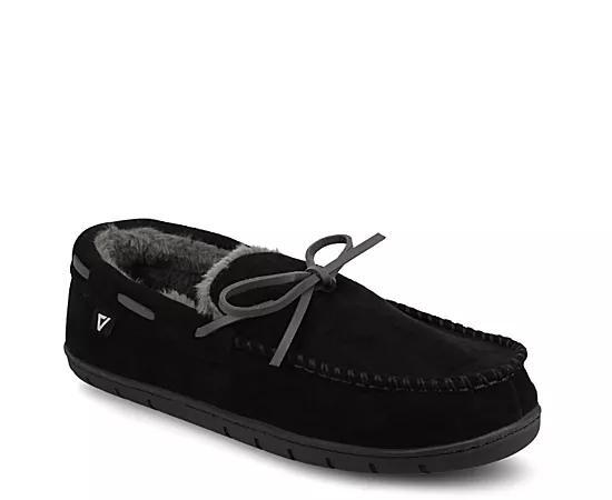 VANCE Hayden Men's Moccasin Slippers, Size: Small(7-8), Black Product Image