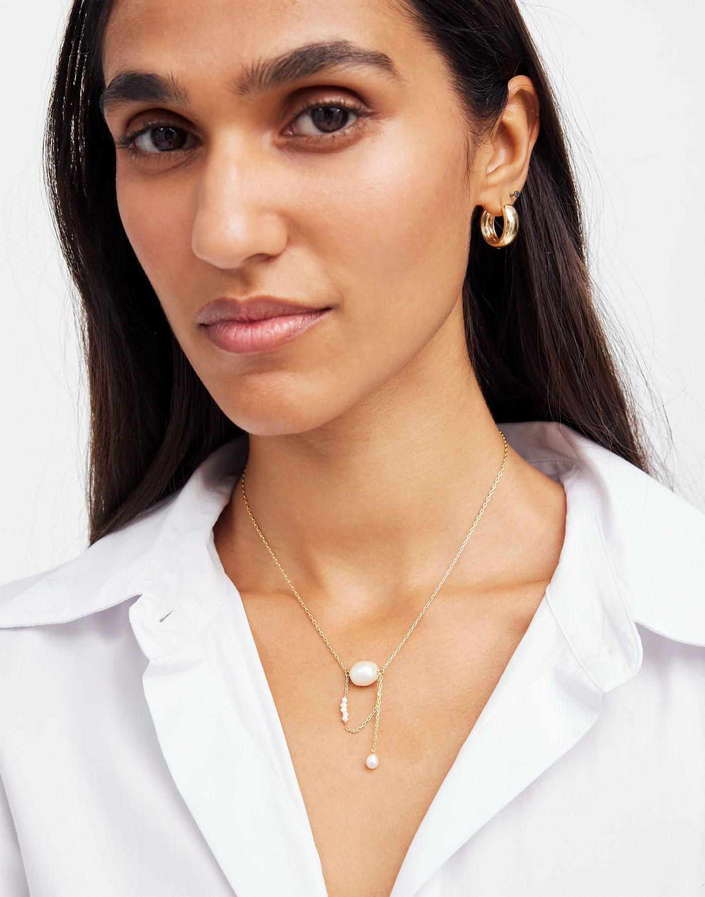 Freshwater Pearl Drop Necklace Product Image