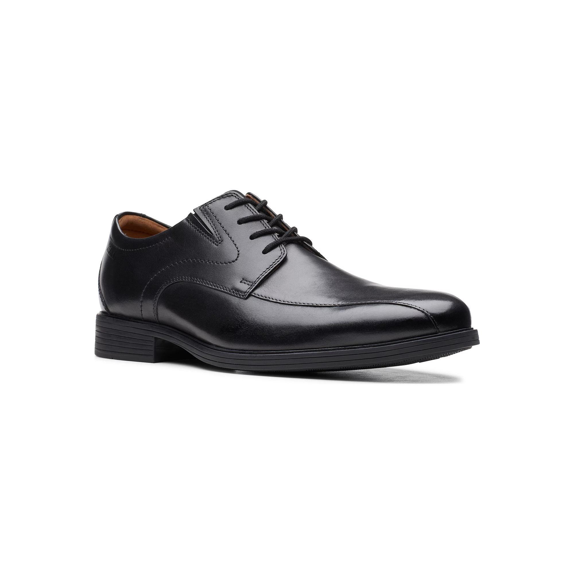 Clarks® Whiddon Pace Men's Leather Oxford Shoes, Size: 9.5, Black Product Image