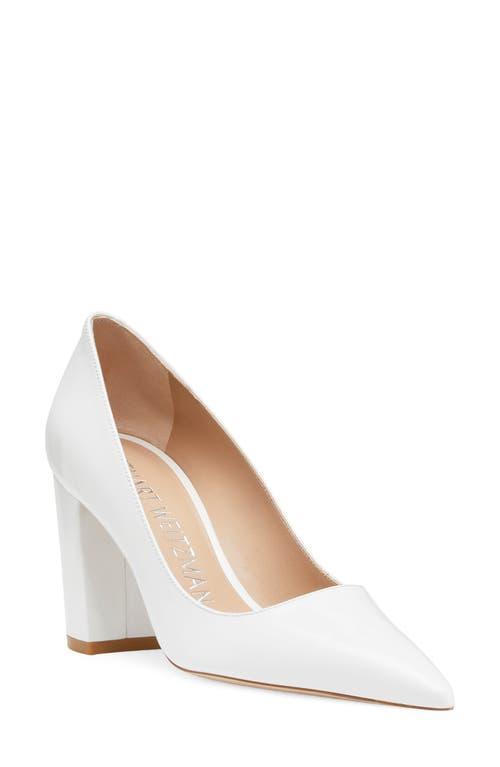 Womens Stuart 85MM Leather Block Pumps Product Image