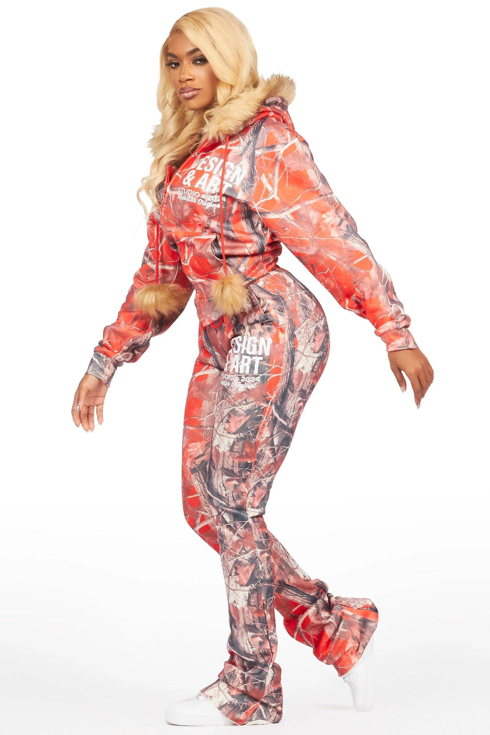 Benita Red Tree Camo Super Stacked Trackset Female Product Image