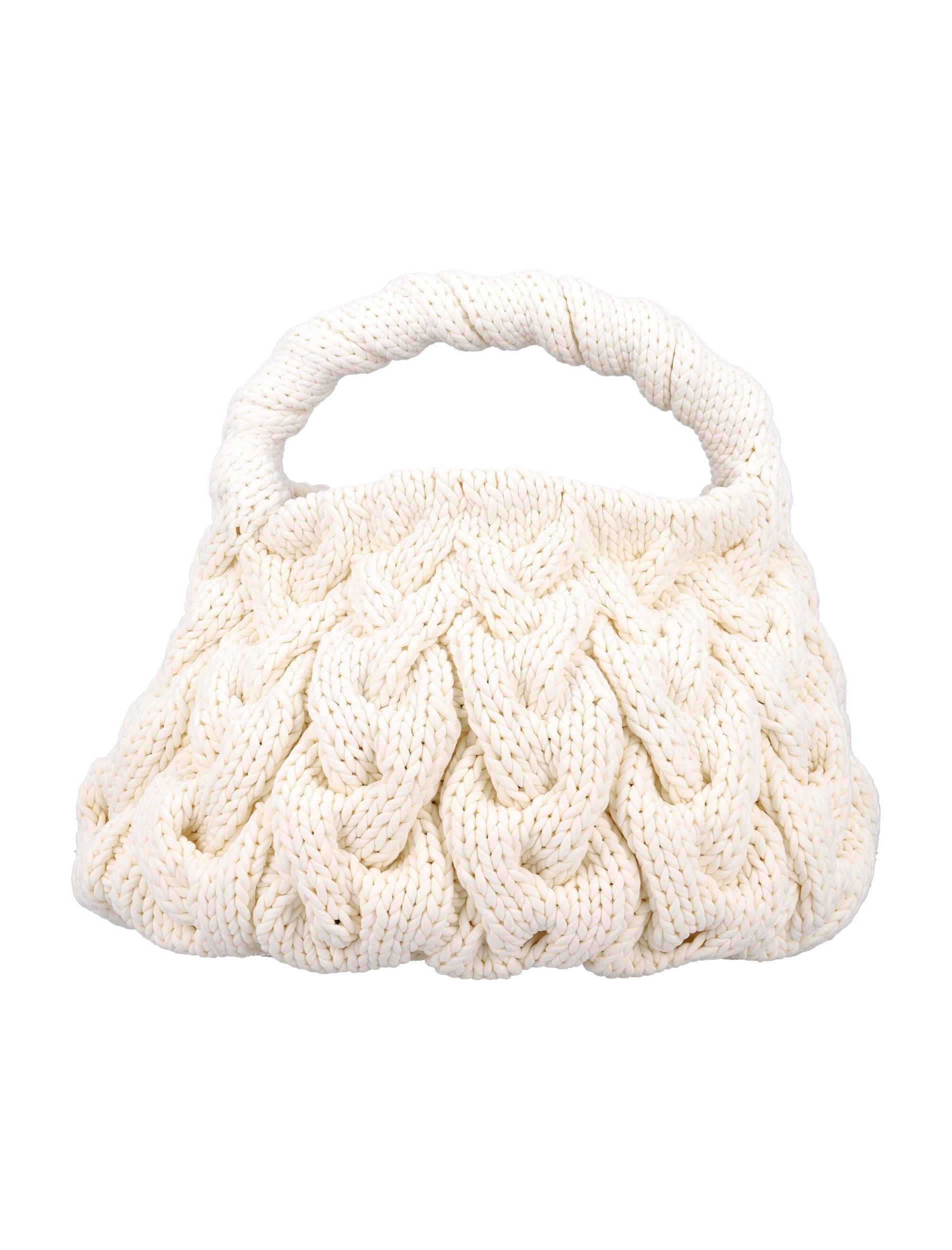 JW ANDERSON Women's Cable Knit Bag In Off White Product Image