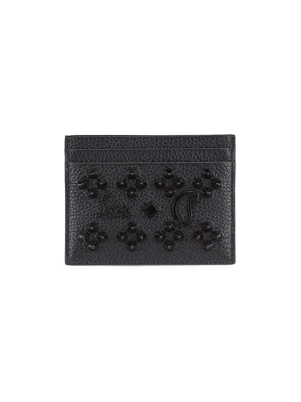 Kios Card Case in Leather with Loubinthesky Spikes Product Image