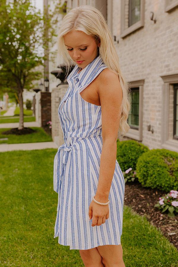 Yacht Club Social Stripe Mini Dress Product Image