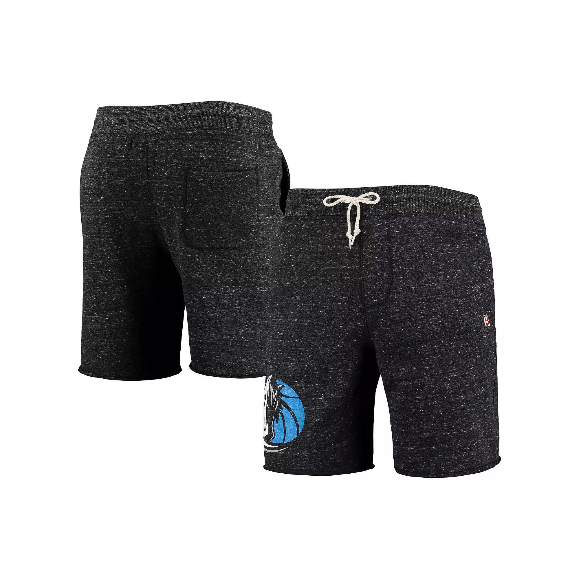 Mens Homage Charcoal Dallas Mavericks Primary Logo Tri-Blend Sweat Shorts Product Image
