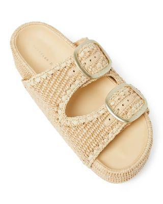 Women's Woven Buckled Espadrille Platform Sandals Product Image