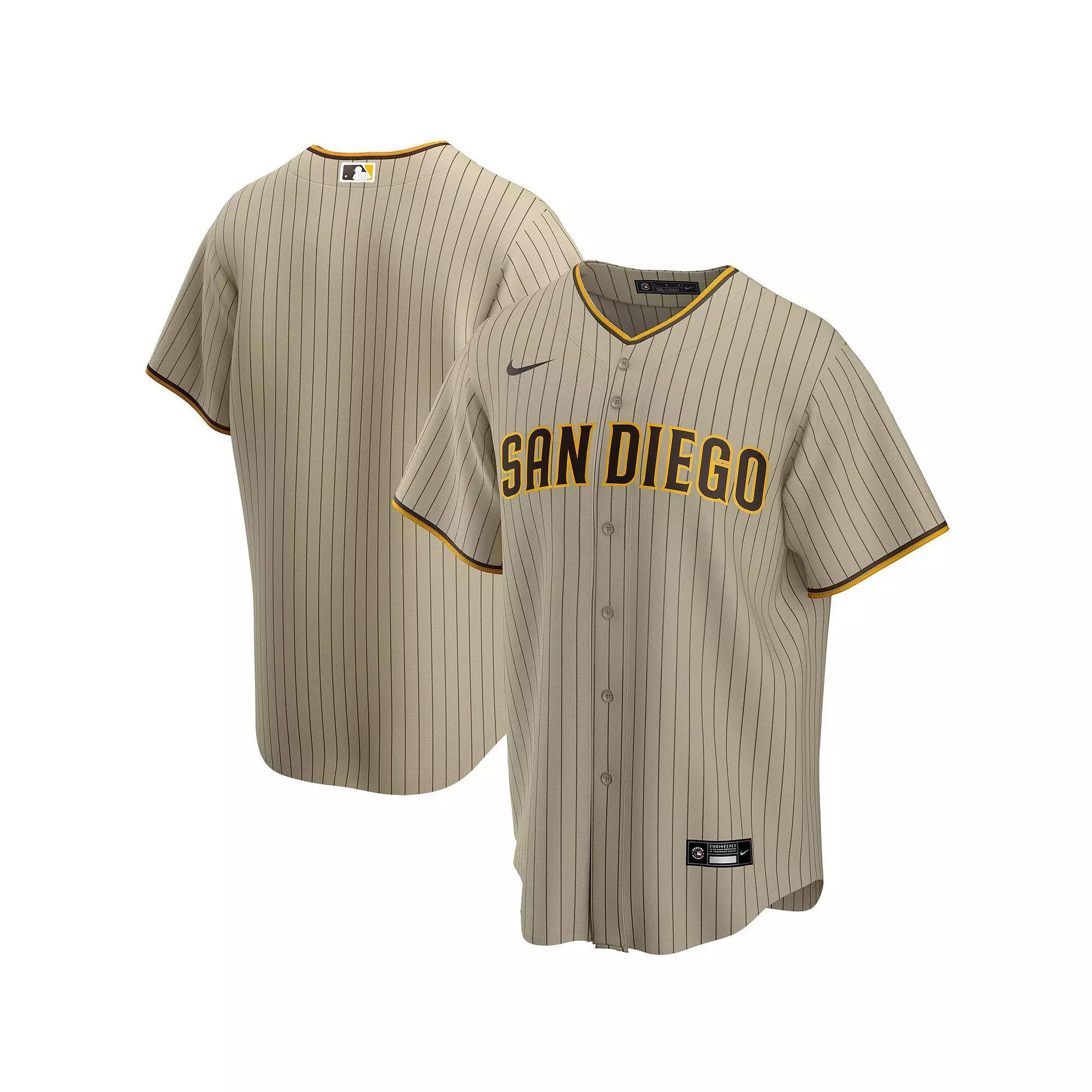 Men's Nike Tan San Diego Padres Alternate Replica Team Jersey, Size: 2XL Product Image