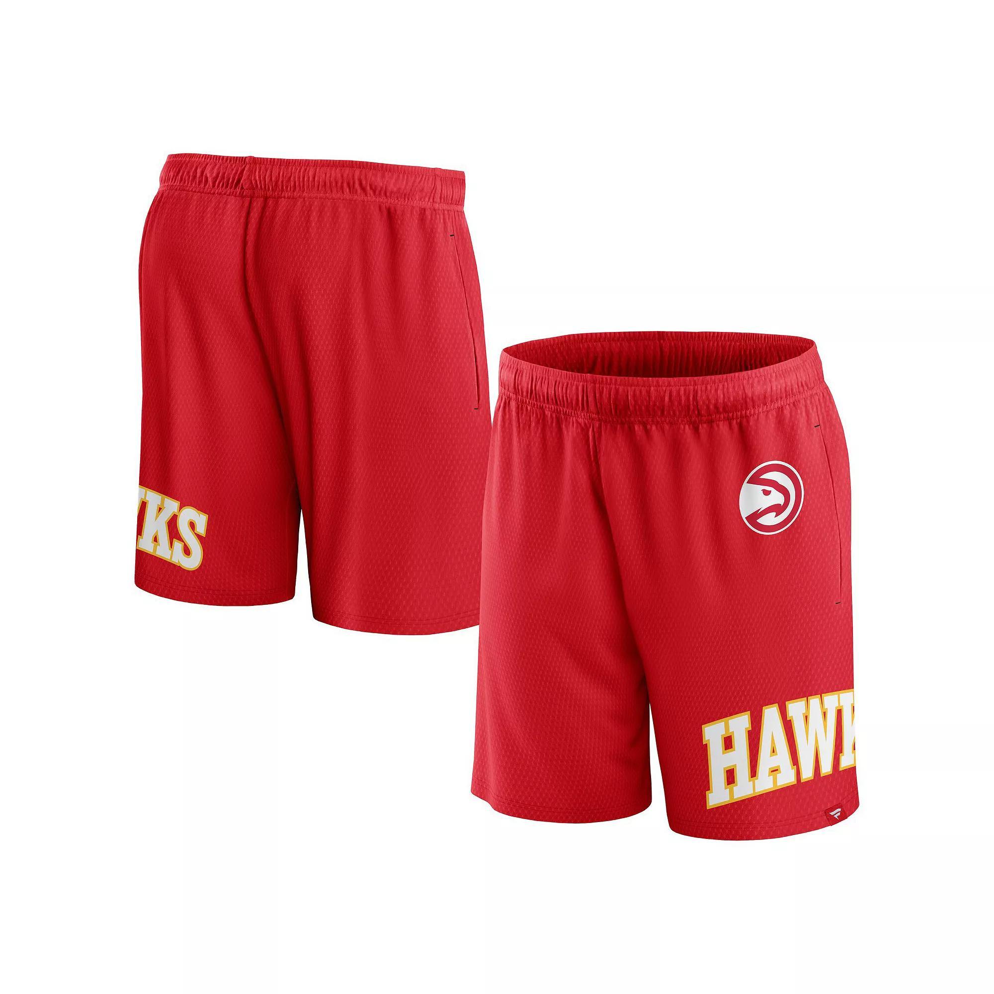 Men's Fanatics Branded Red Atlanta Hawks Free Throw Mesh Shorts, Size: Medium Product Image