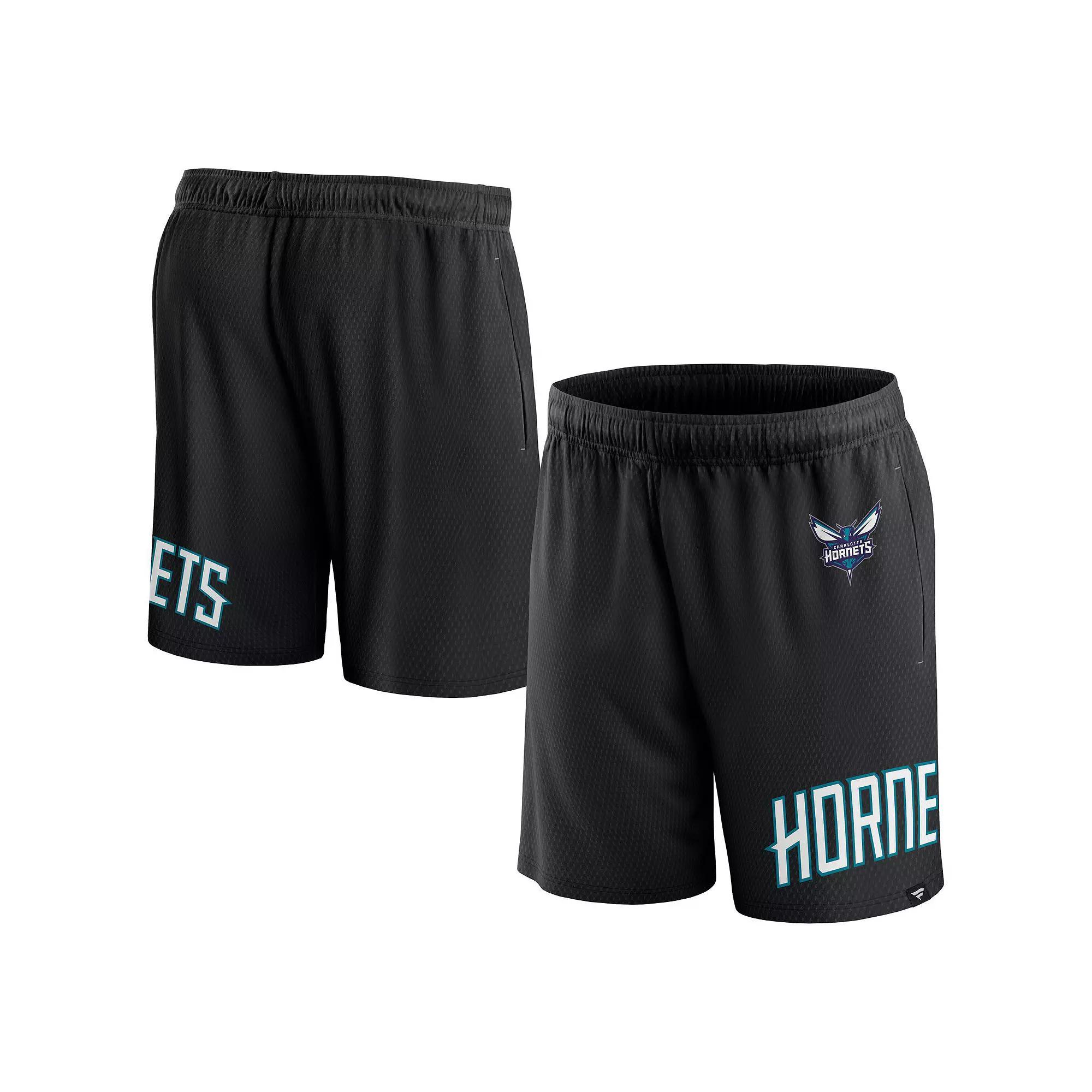 Men's Fanatics Branded Black Charlotte Hornets Free Throw Mesh Shorts, Size: XL, Chr Black Product Image